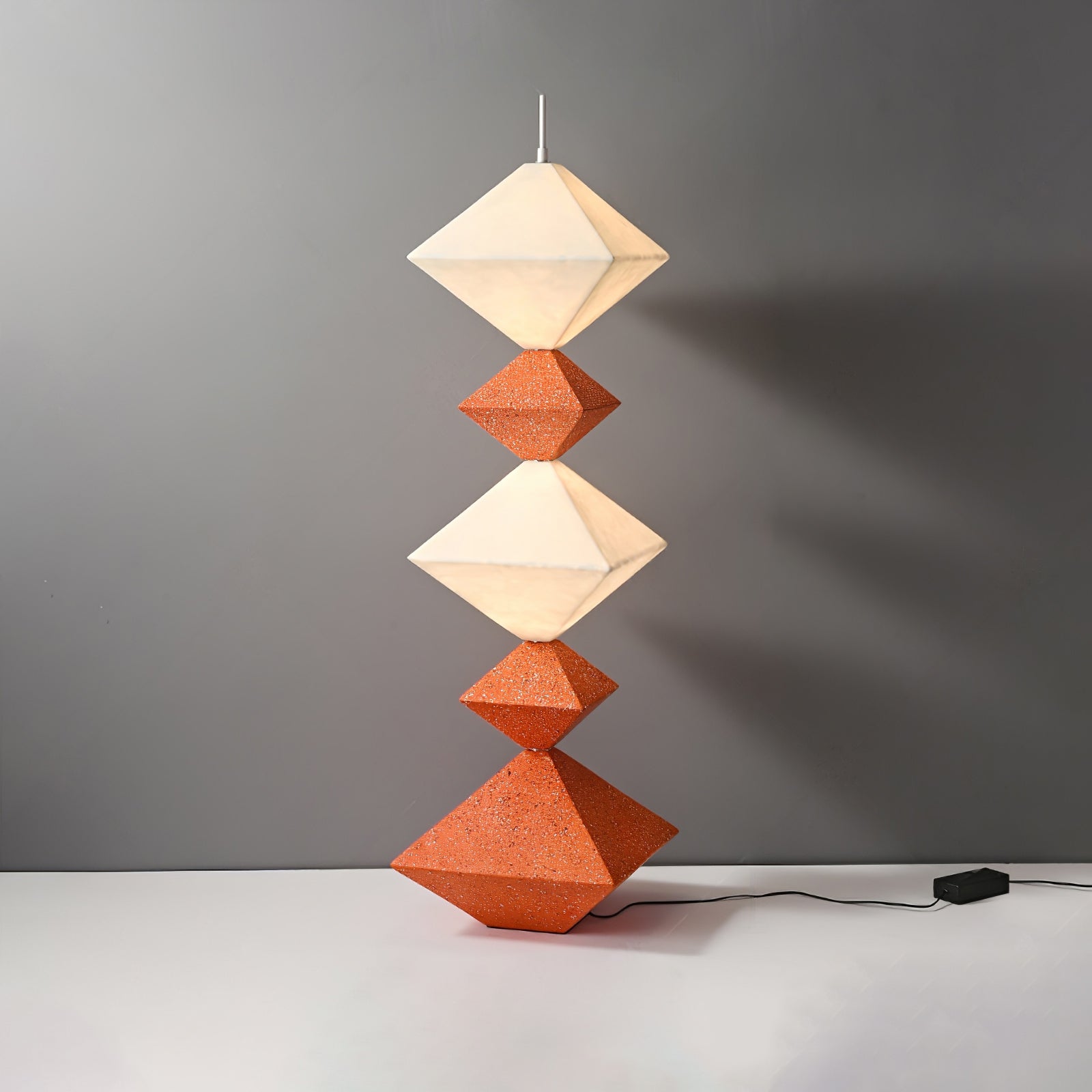 GeoGlow Rhombus Cube Floor Lamp-Neutral Decor