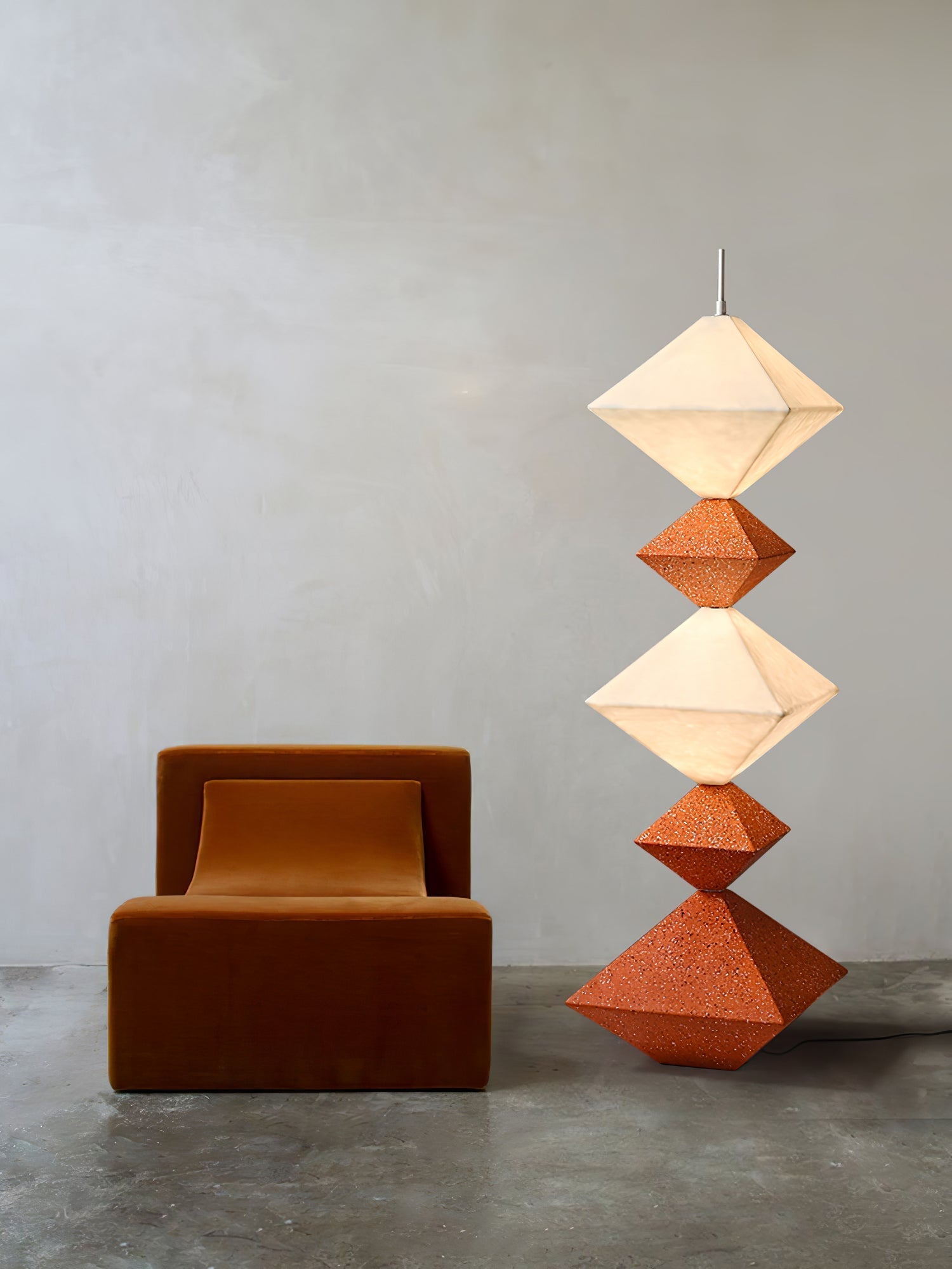 GeoGlow Rhombus Cube Floor Lamp-Neutral Decor
