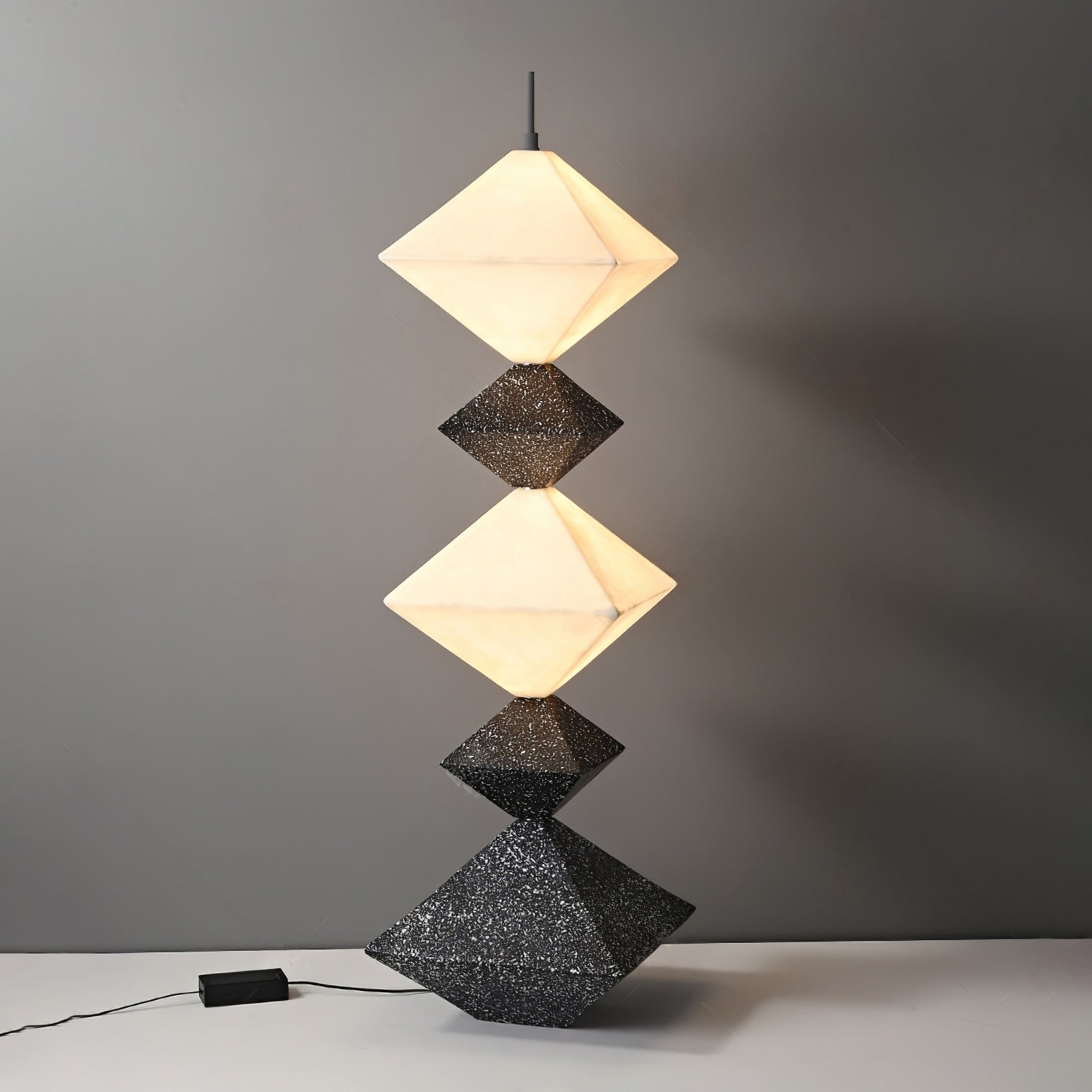 GeoGlow Rhombus Cube Floor Lamp-Neutral Decor