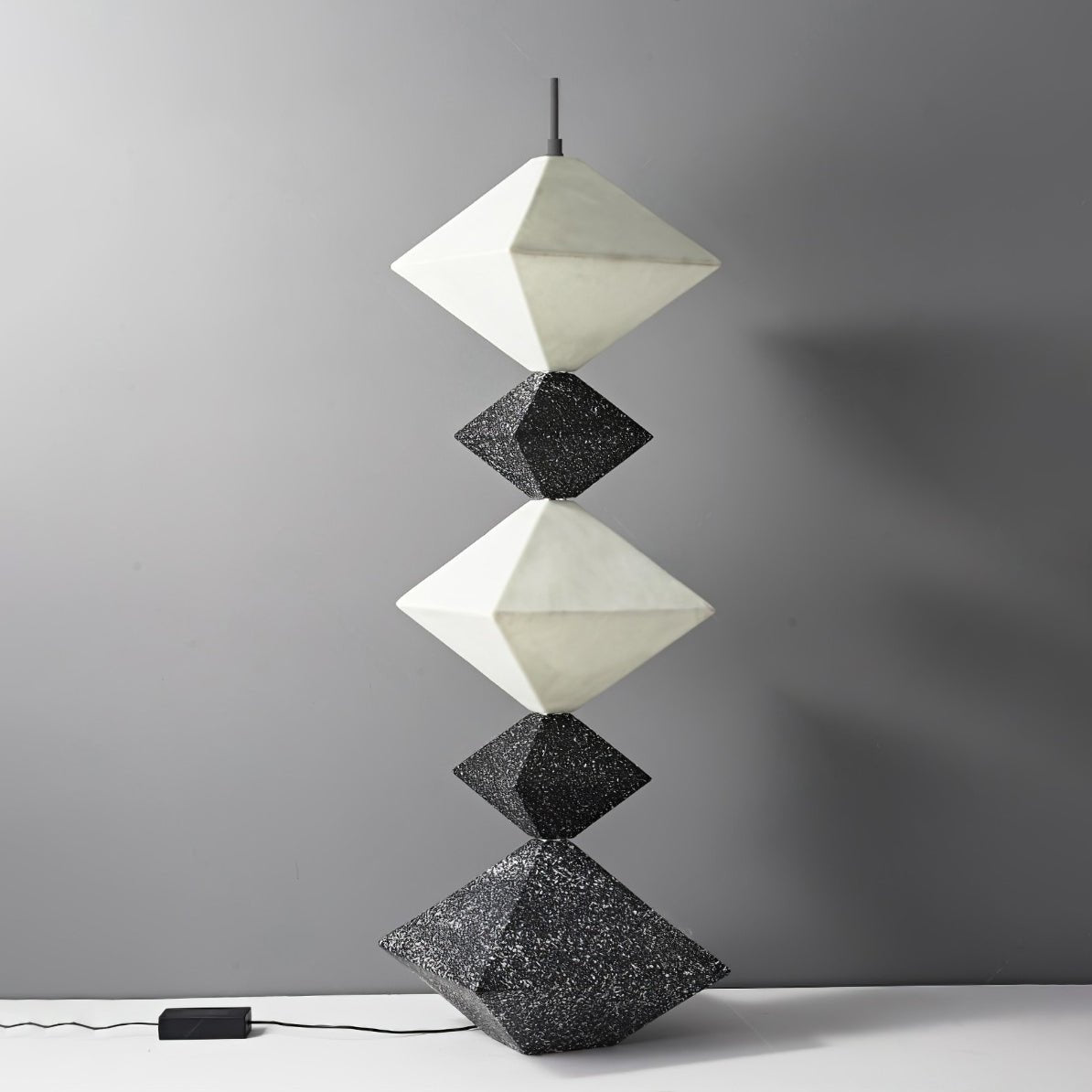 GeoGlow Rhombus Cube Floor Lamp-Neutral Decor