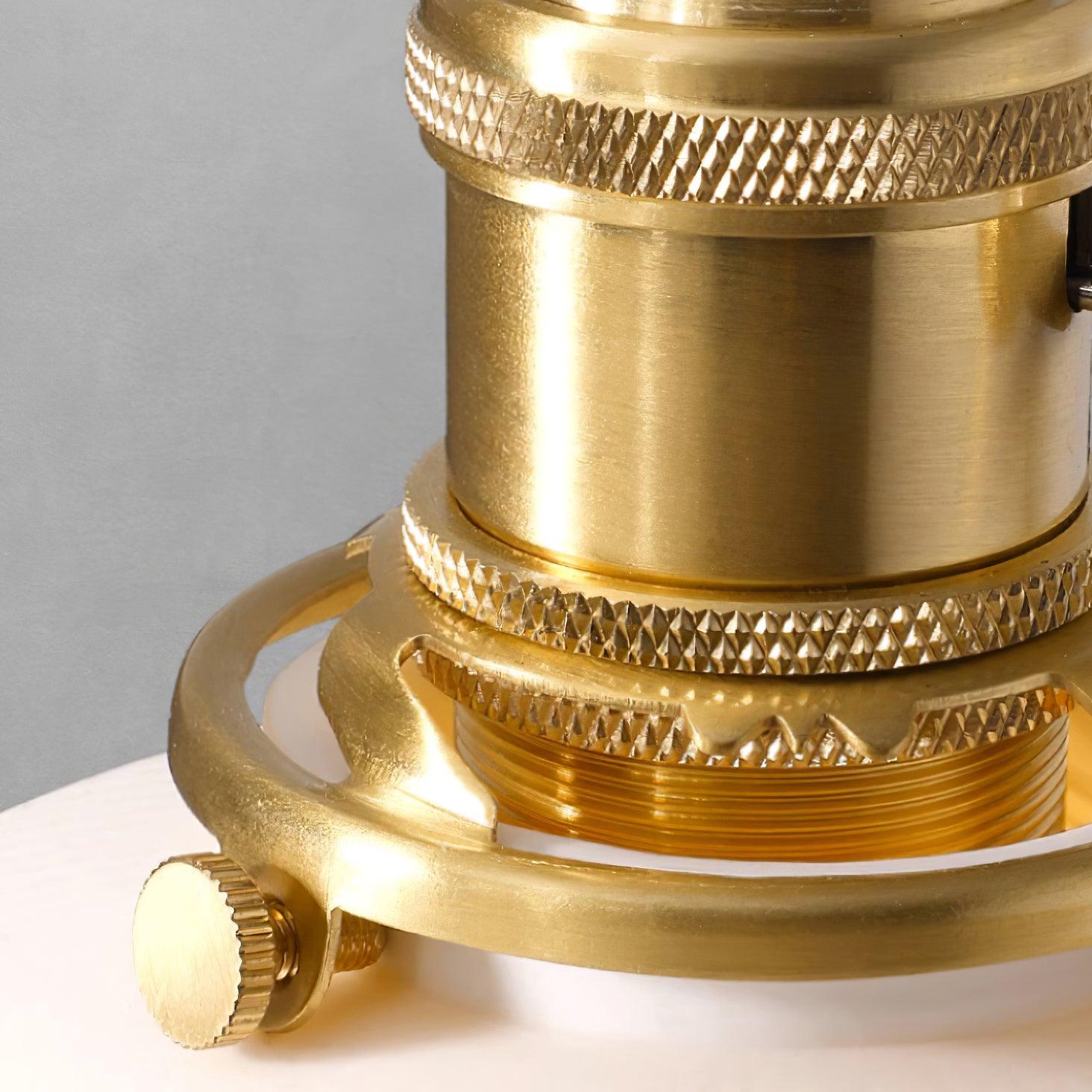 Pendant Lamp Ribbed White Ceramic with Brass Handle