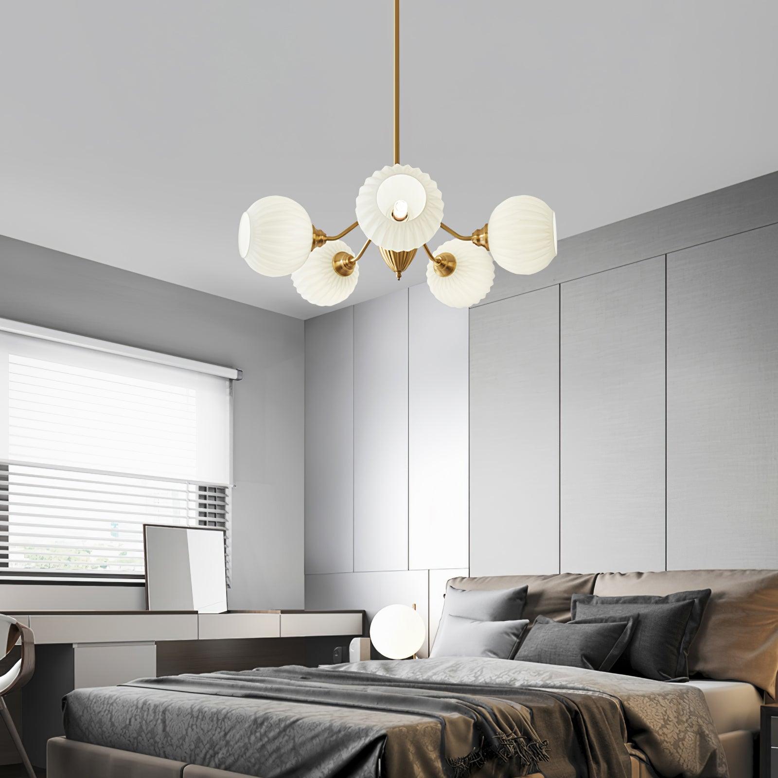 Zanora Vintage Brass Chandelier-Neutral Decor