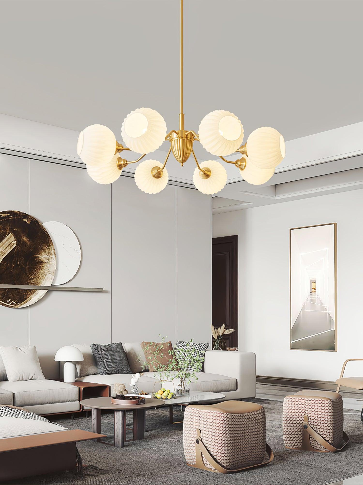Zanora Vintage Brass Chandelier-Neutral Decor