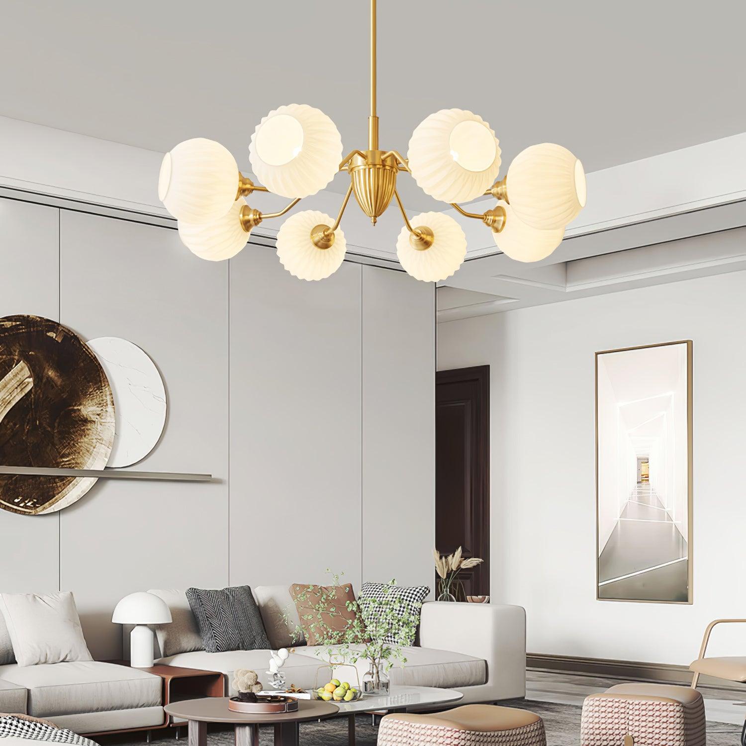 Zanora Vintage Brass Chandelier-Neutral Decor