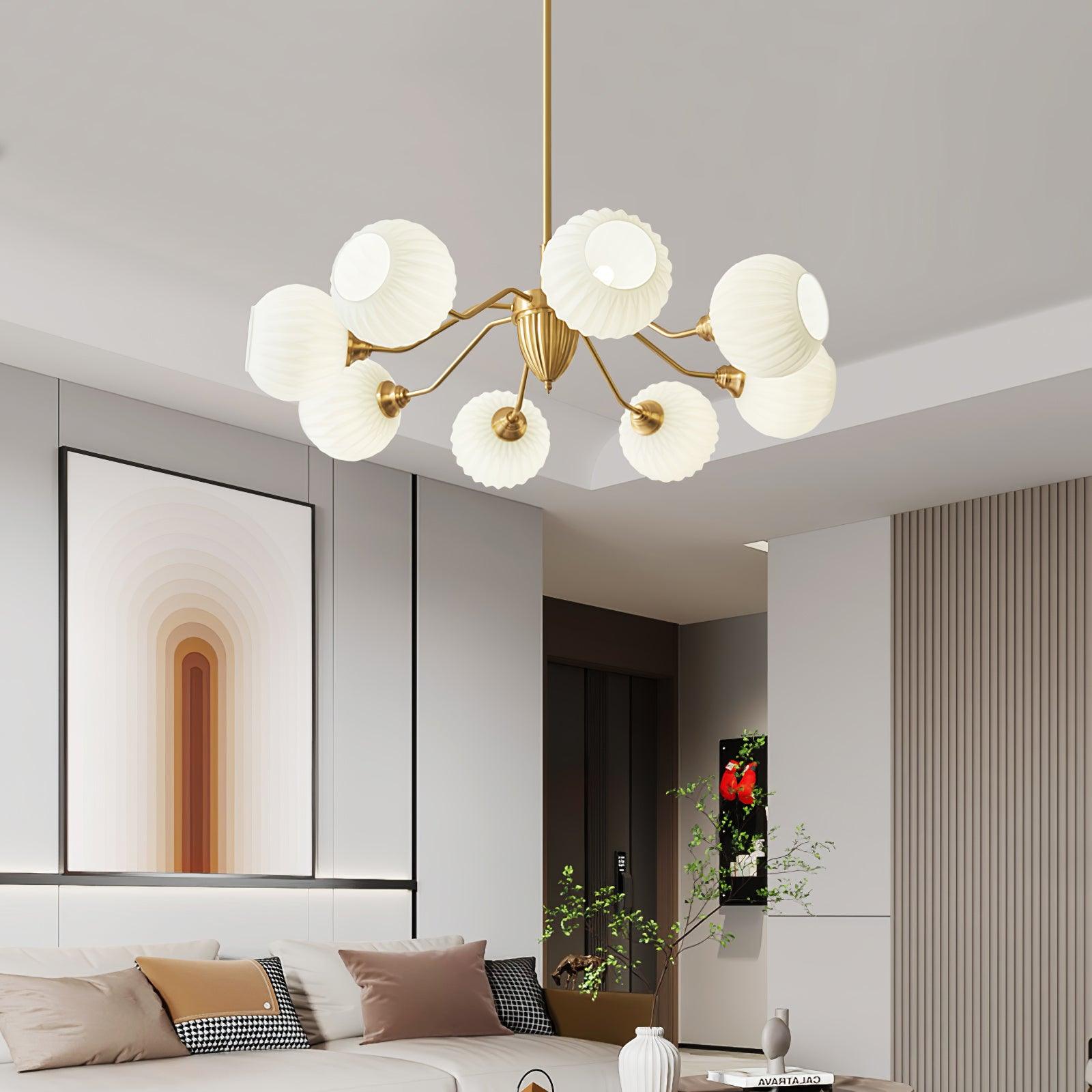 Zanora Vintage Brass Chandelier-Neutral Decor