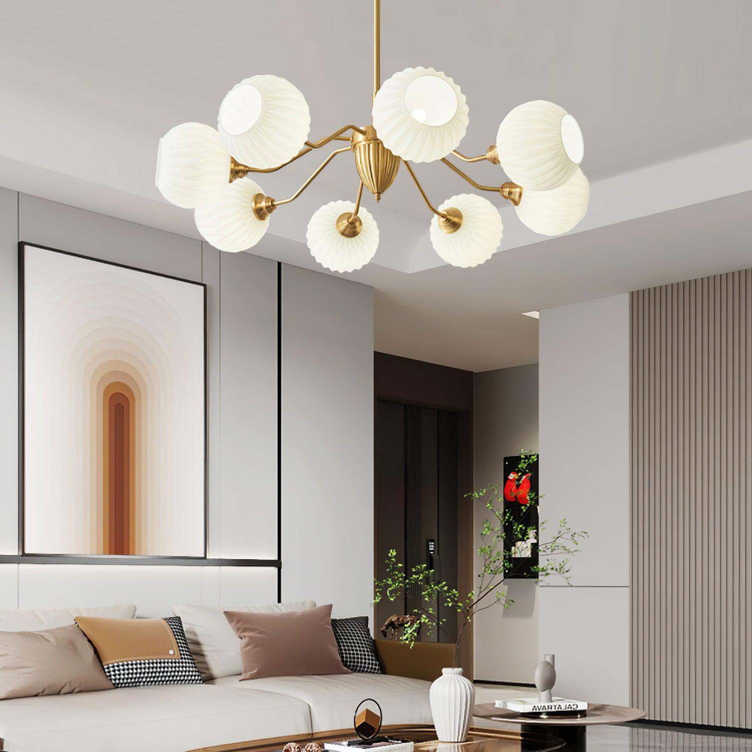 Zanora Vintage Brass Chandelier-Neutral Decor