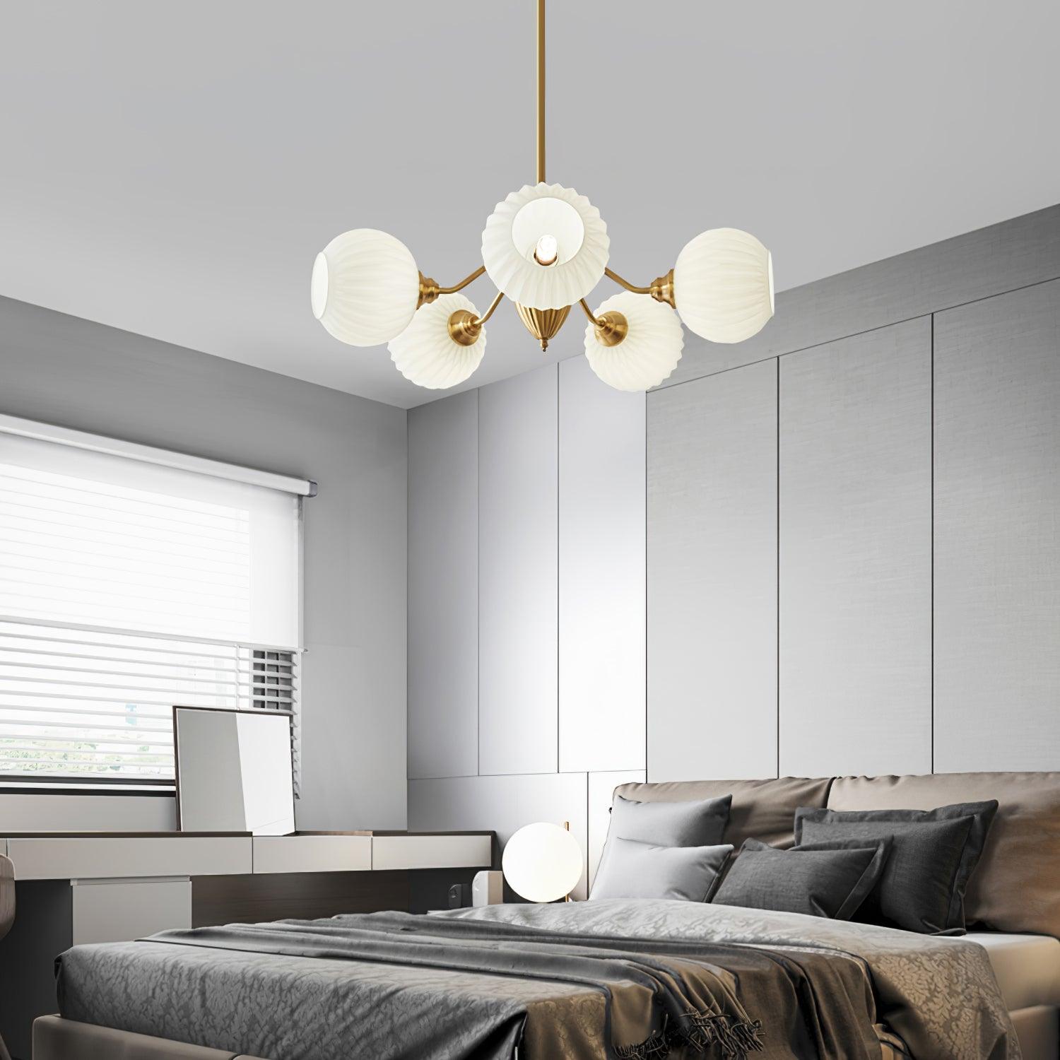 Zanora Vintage Brass Chandelier-Neutral Decor
