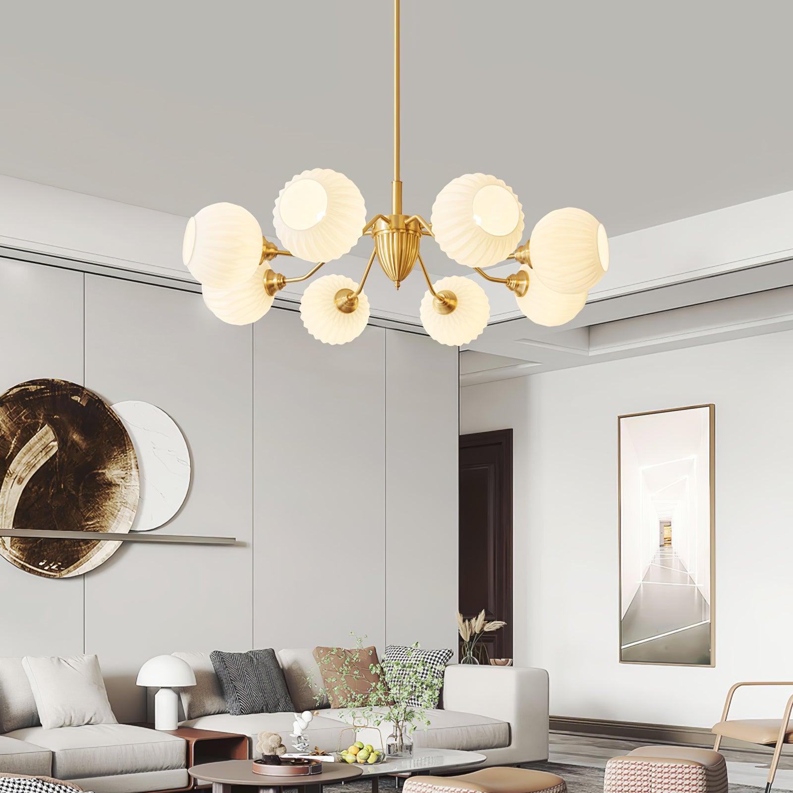 Zanora Vintage Brass Chandelier-Neutral Decor