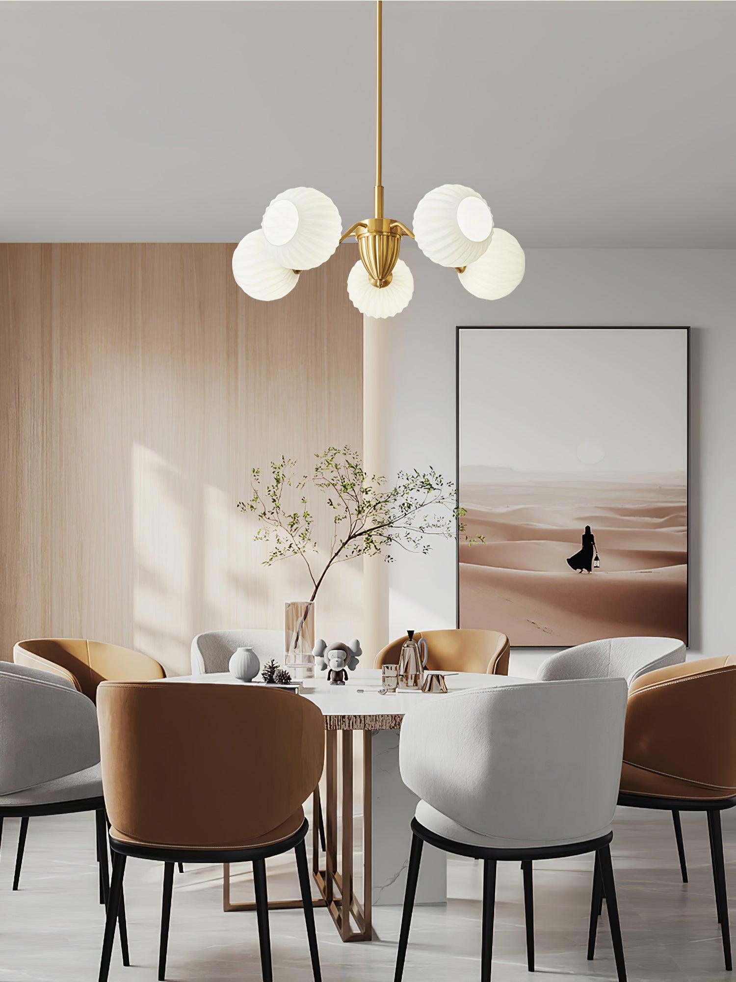 Zanora Vintage Brass Chandelier-Neutral Decor