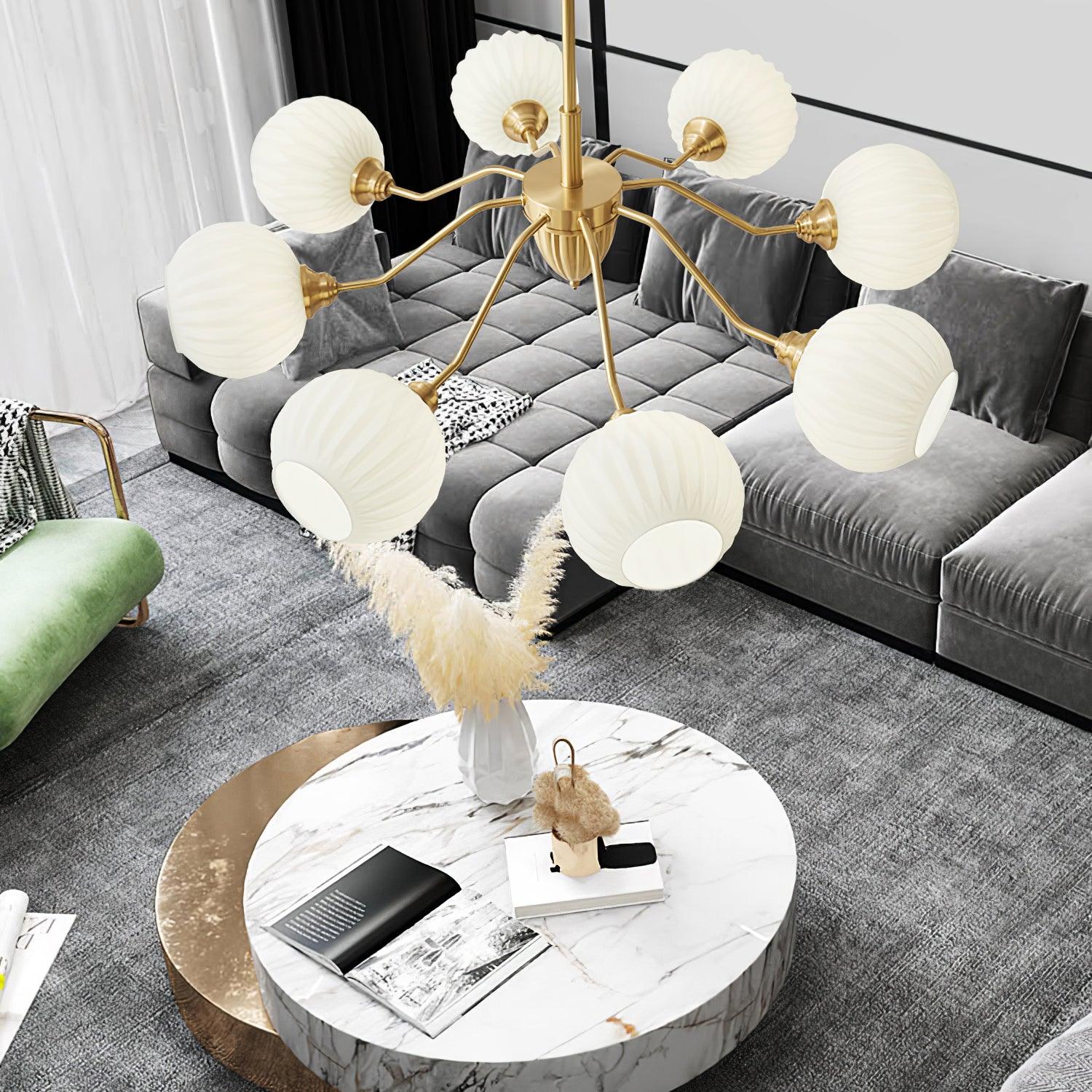 Zanora Vintage Brass Chandelier-Neutral Decor