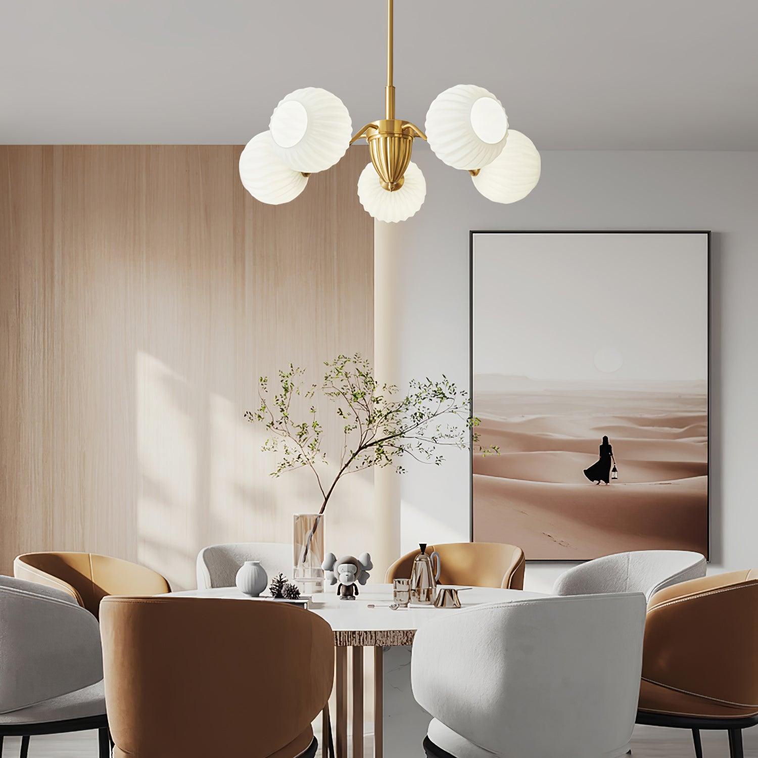 Zanora Vintage Brass Chandelier-Neutral Decor