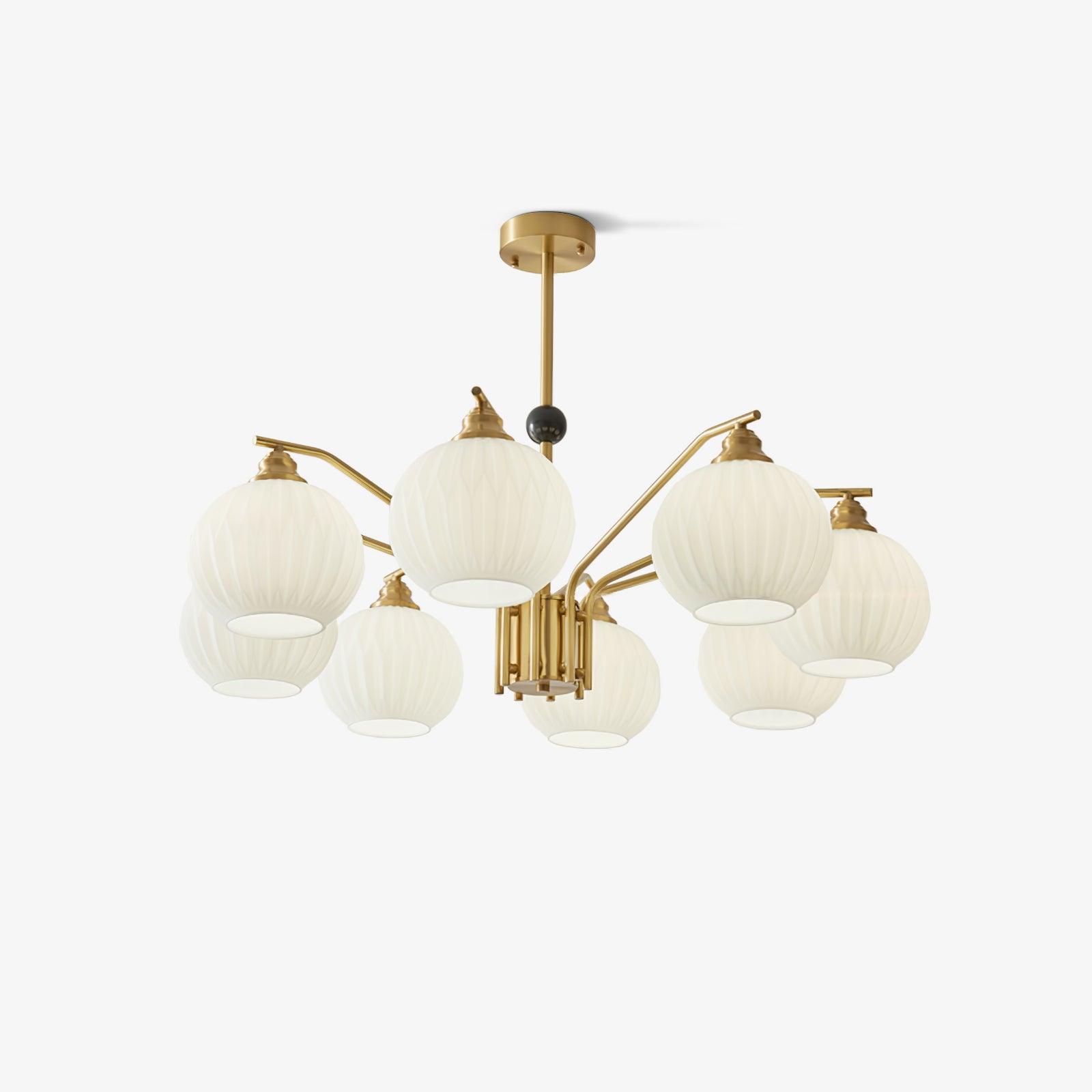 Nytheos Luxurious Brass Chandelier-Neutral Decor