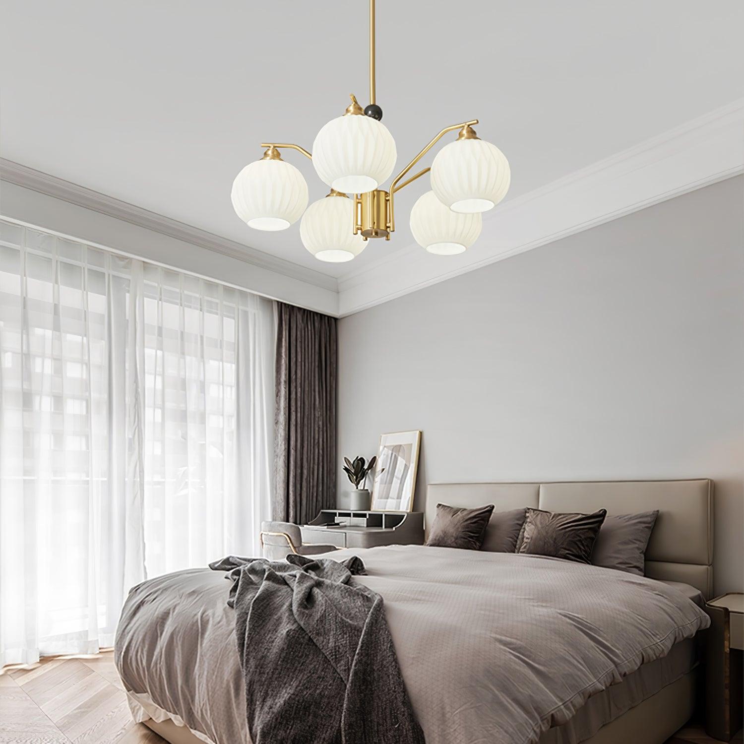 Nytheos Luxurious Brass Chandelier-Neutral Decor