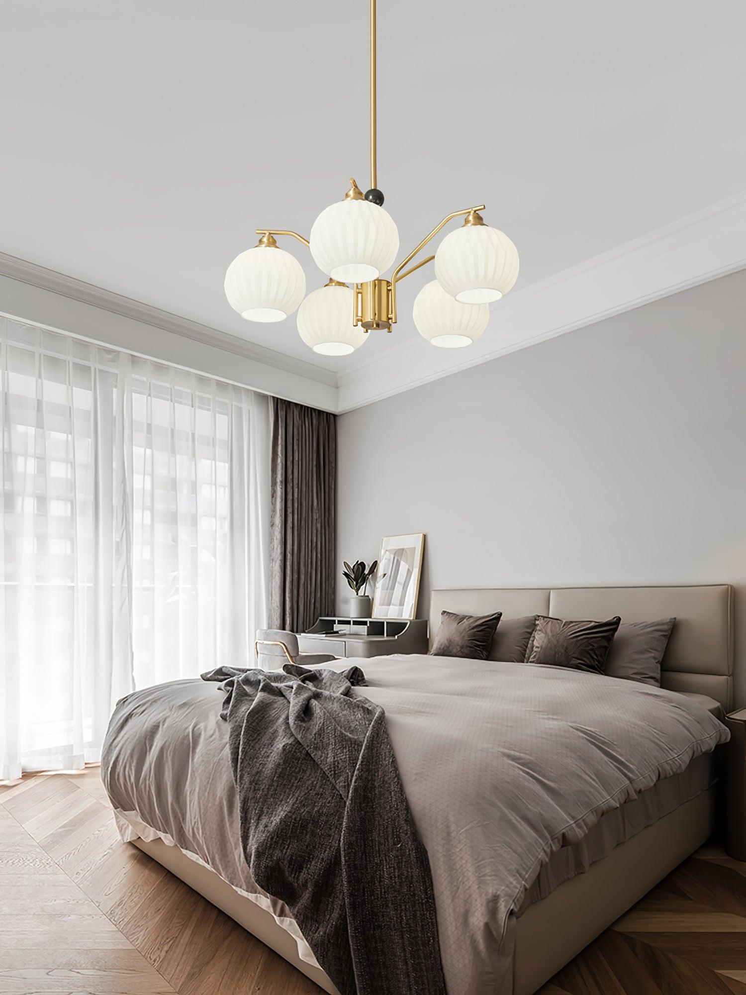 Nytheos Luxurious Brass Chandelier-Neutral Decor