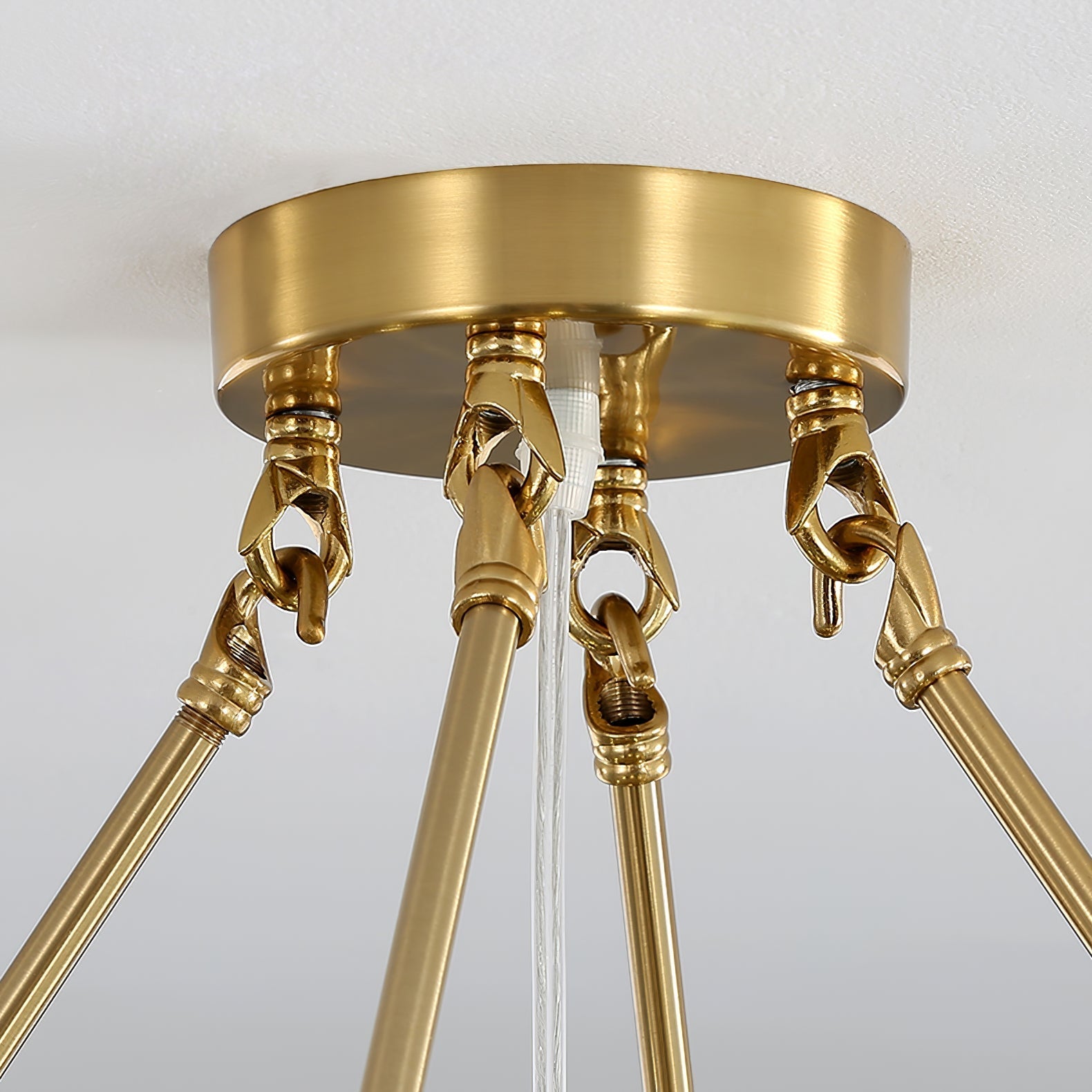 Lustra Ceiling Light Ribbed Shell Glass Gold-Neutral Decor