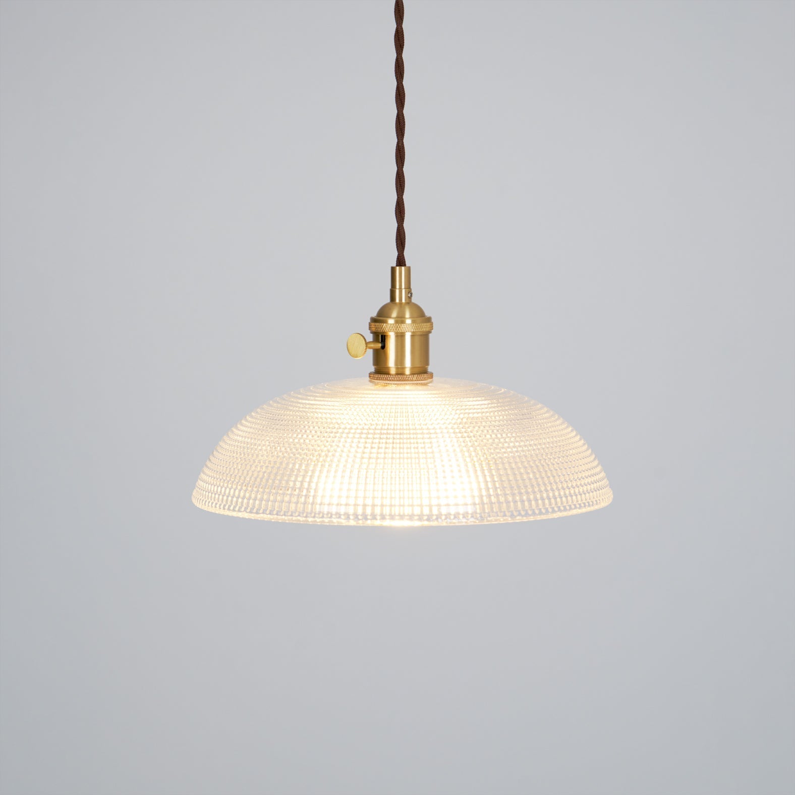Crinel Brass & Glass Pendant Light-Neutral Decor