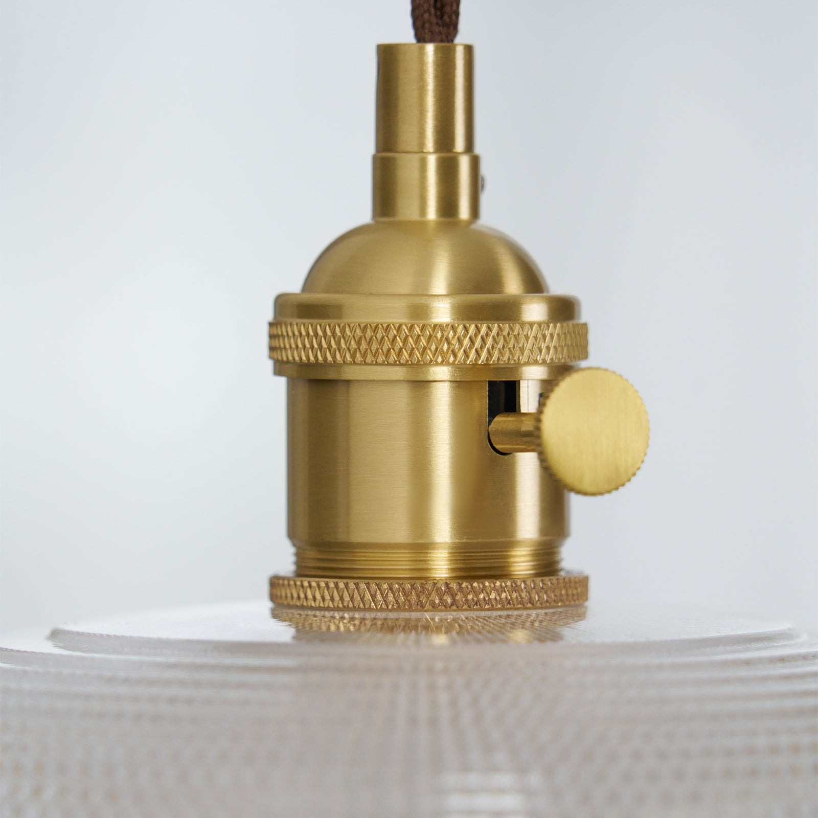 Crinel Brass & Glass Pendant Light-Neutral Decor