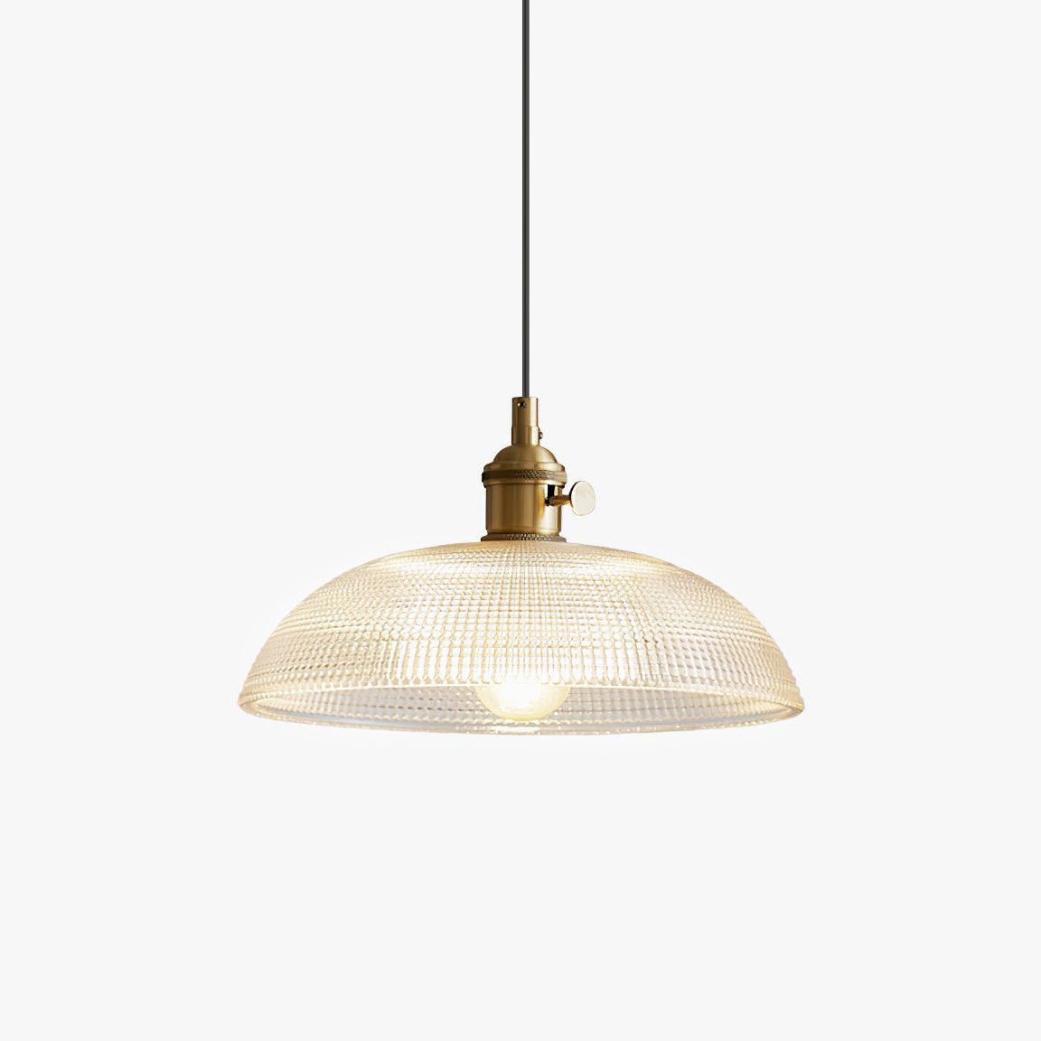 Crinel Brass & Glass Pendant Light-Neutral Decor