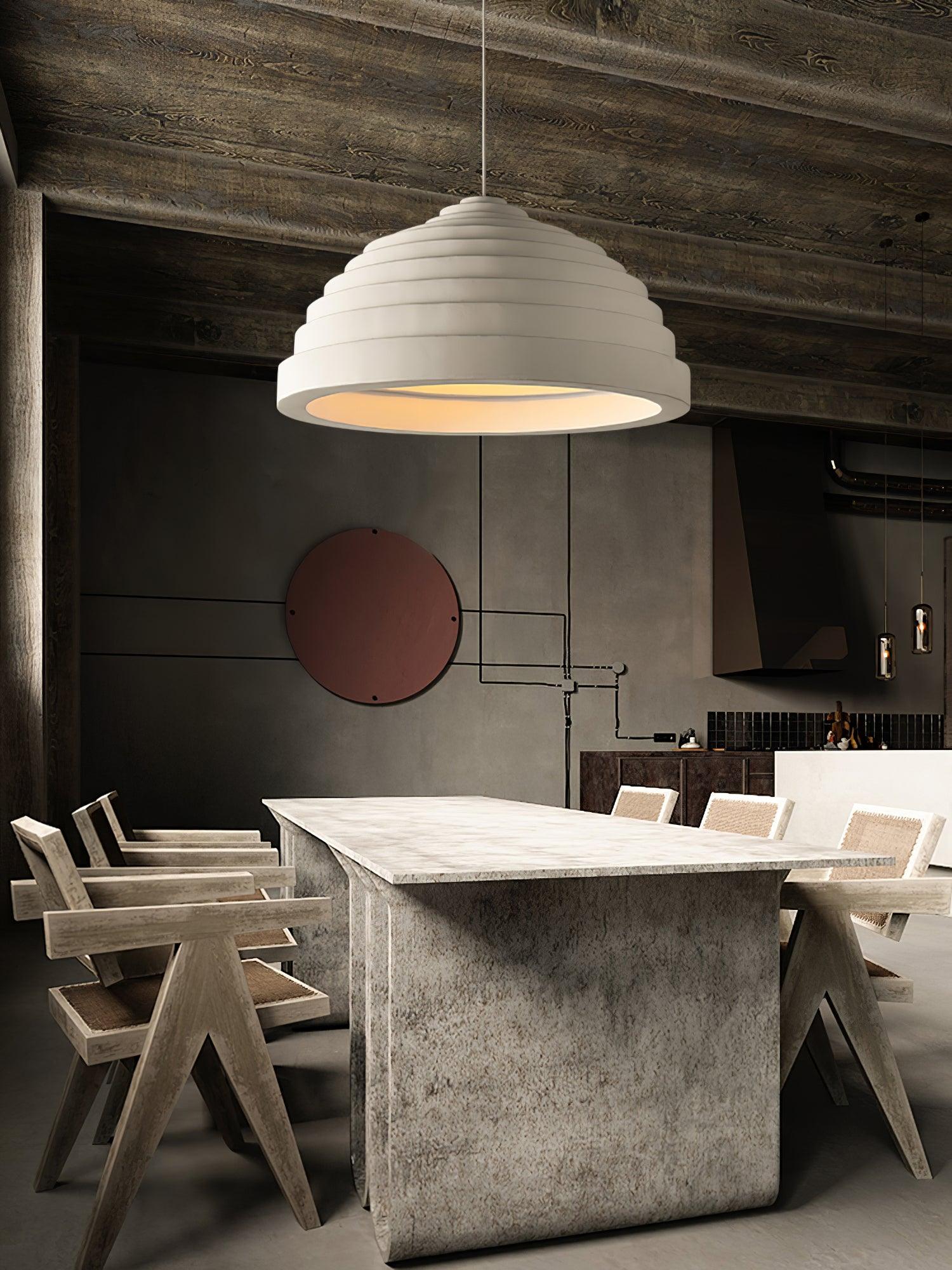 Deveny Minimalist Resin Pendant Lamp-Neutral Decor