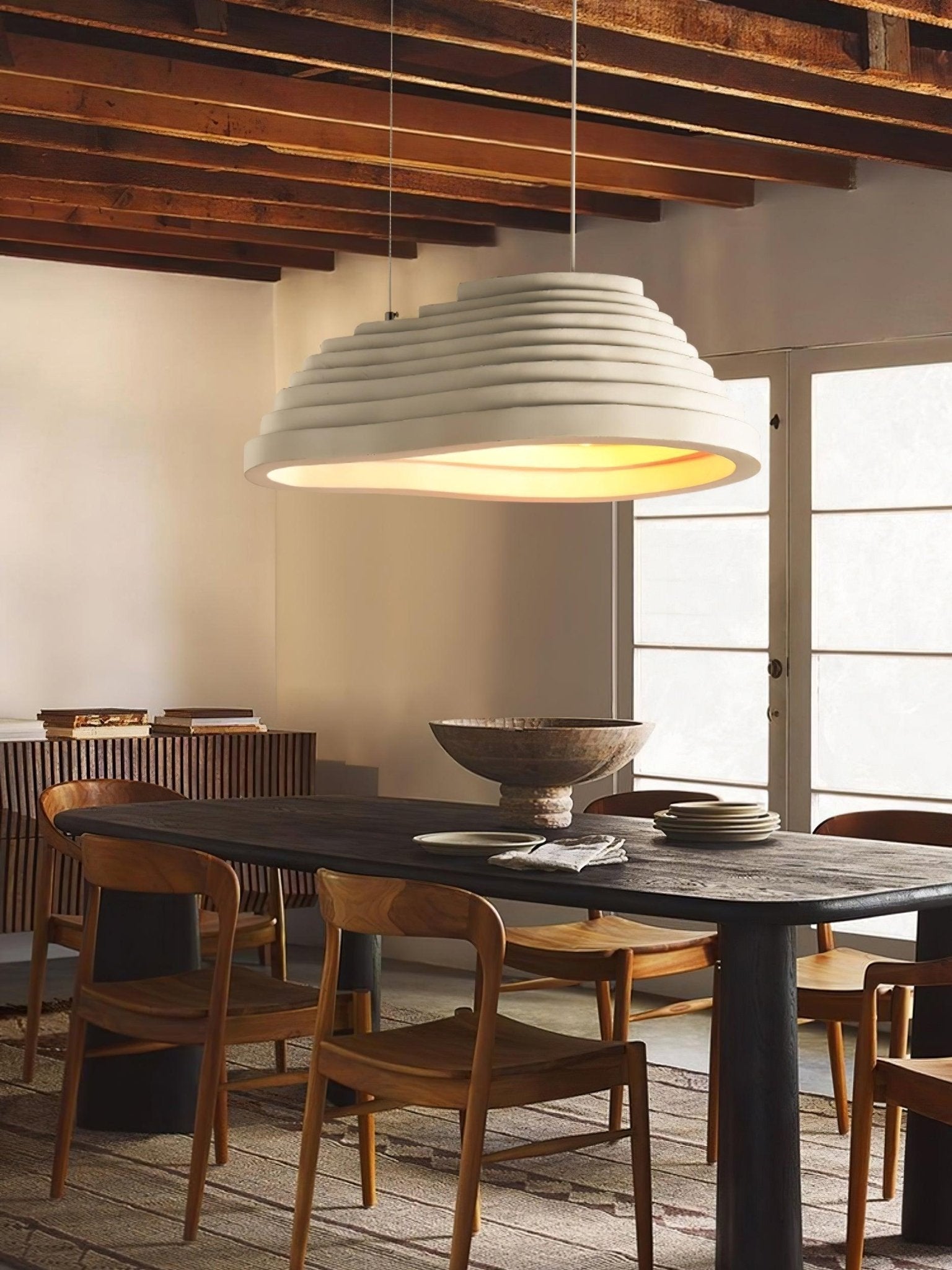 Deveny Minimalist Resin Pendant Lamp-Neutral Decor