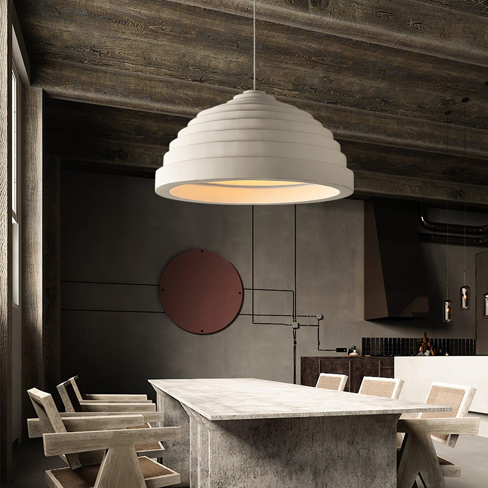 Deveny Minimalist Resin Pendant Lamp-Neutral Decor