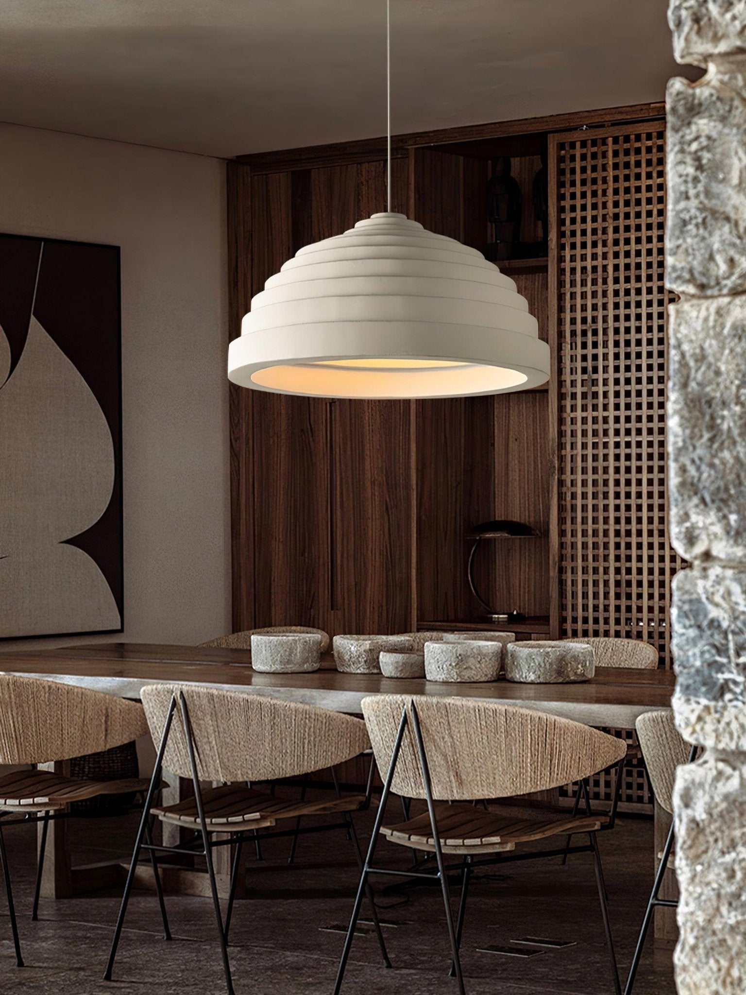 Deveny Minimalist Resin Pendant Lamp-Neutral Decor