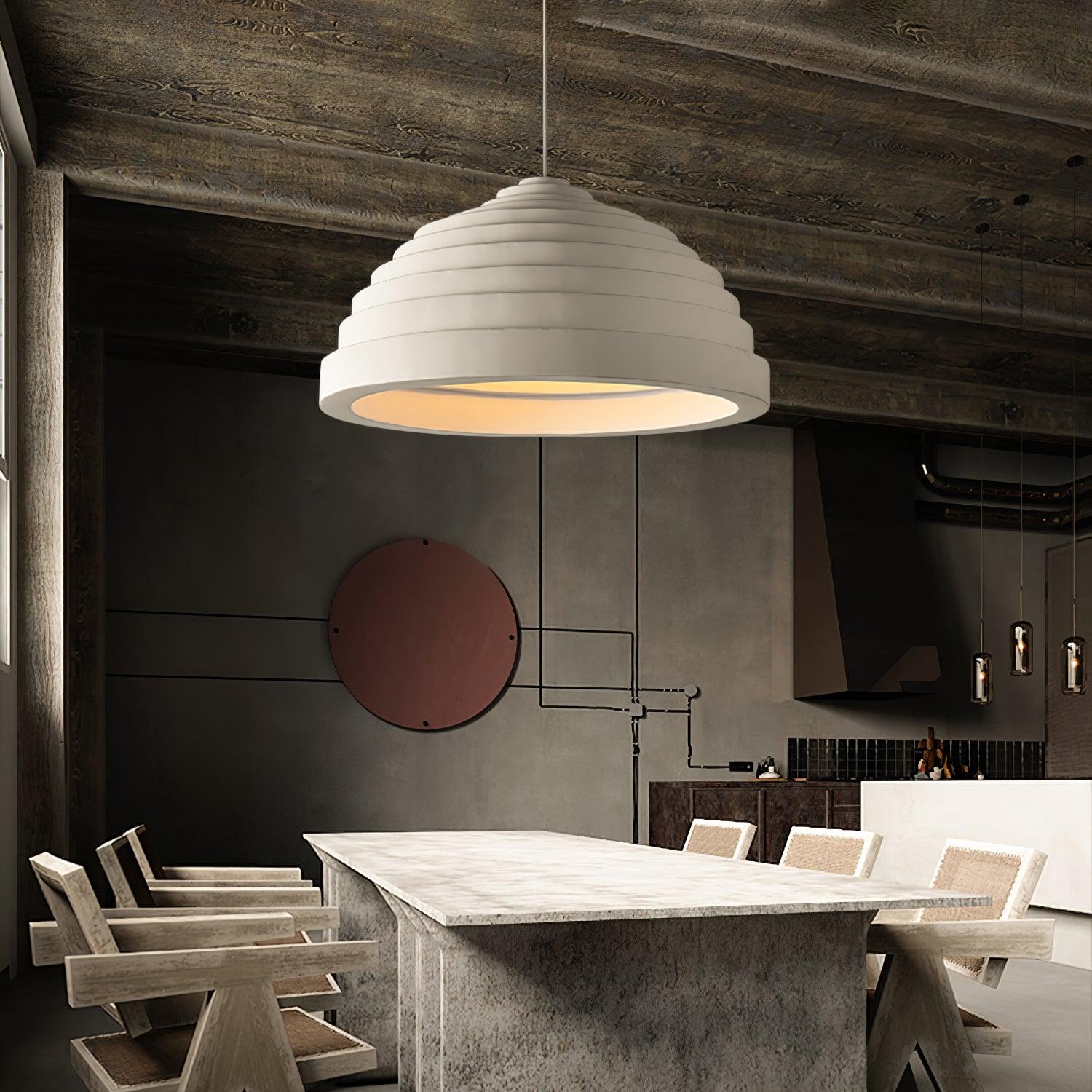 Deveny Minimalist Resin Pendant Lamp-Neutral Decor