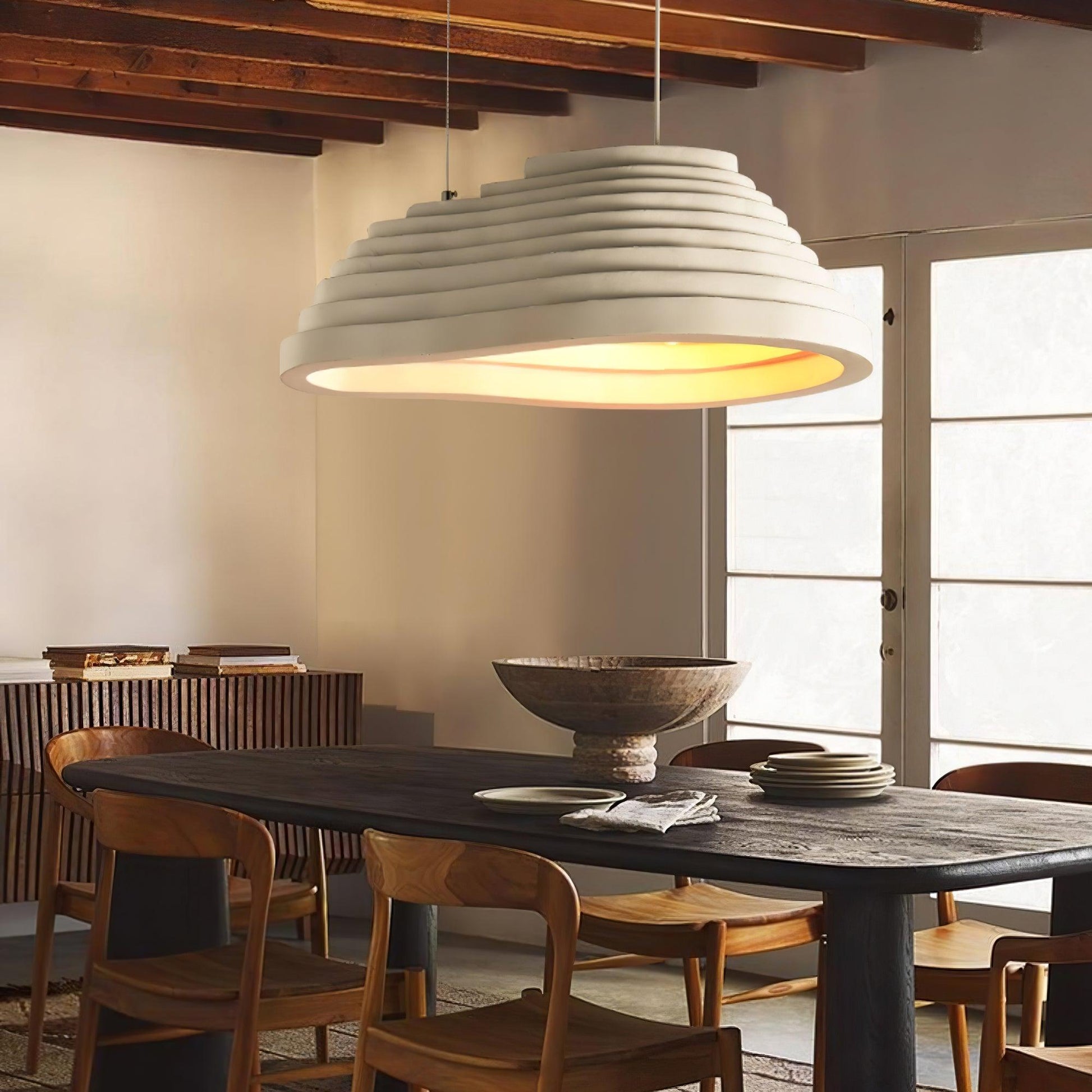 Deveny Minimalist Resin Pendant Lamp-Neutral Decor
