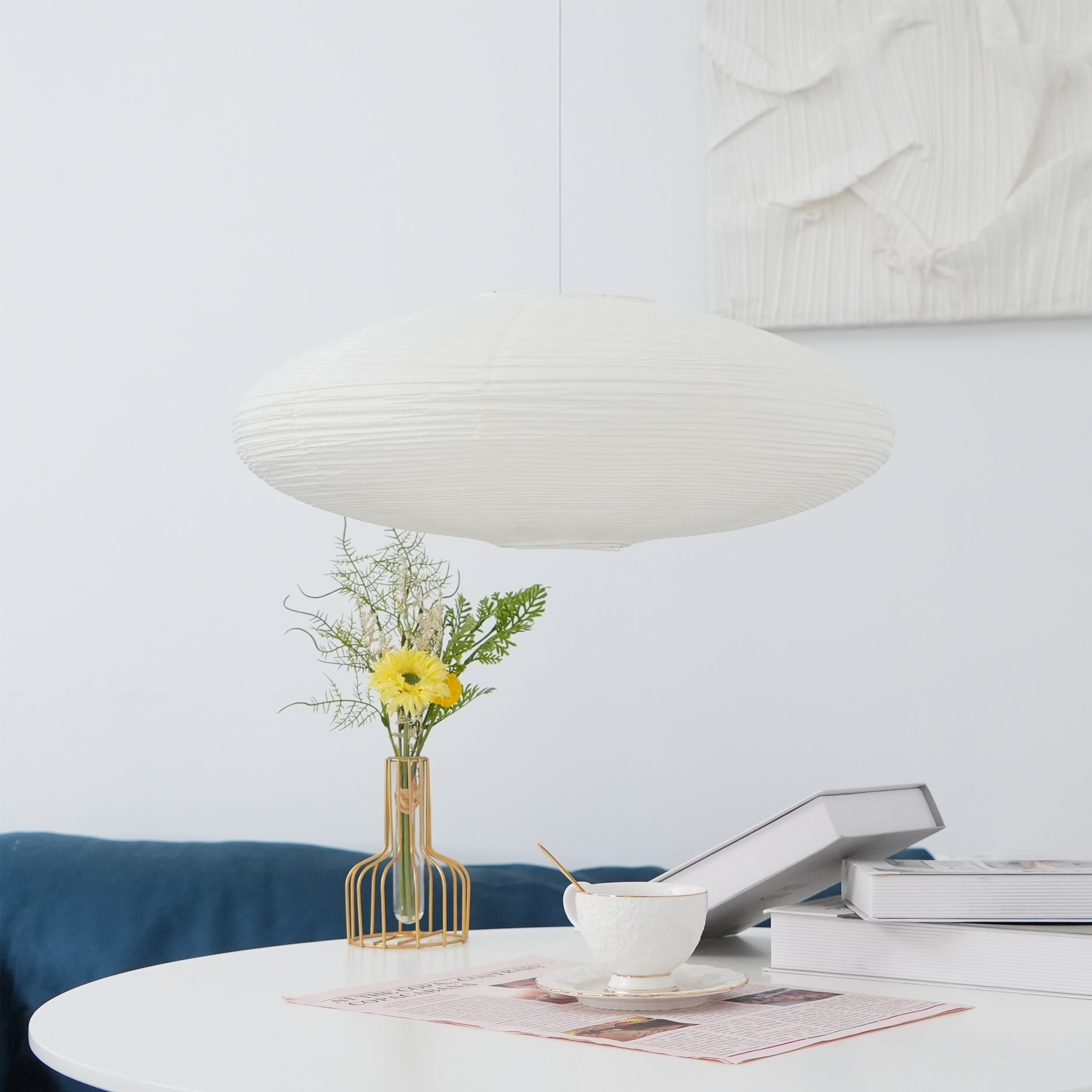 Orba Washi Paper 15A Pendant Light-Neutral Decor