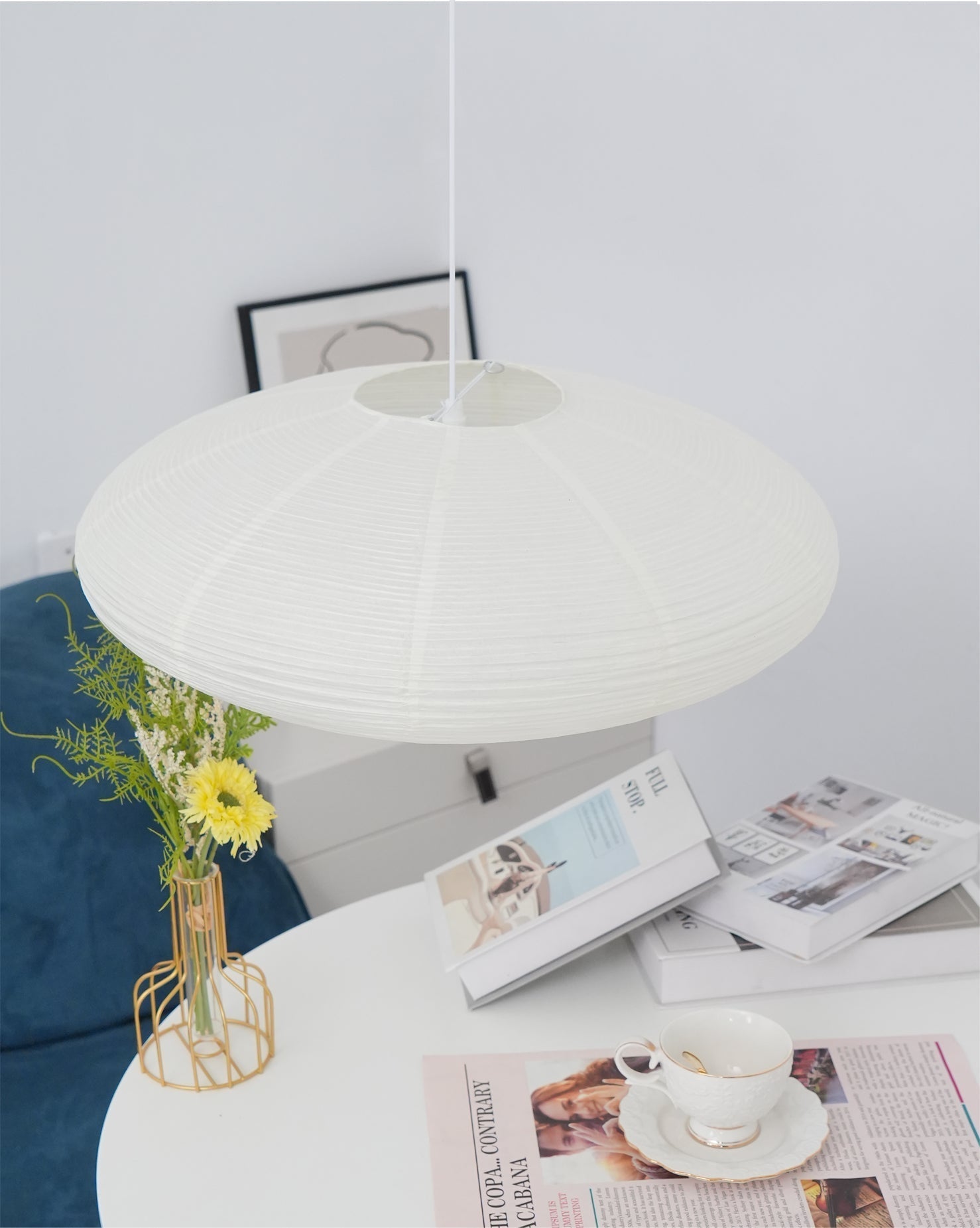 Orba Washi Paper 15A Pendant Light-Neutral Decor