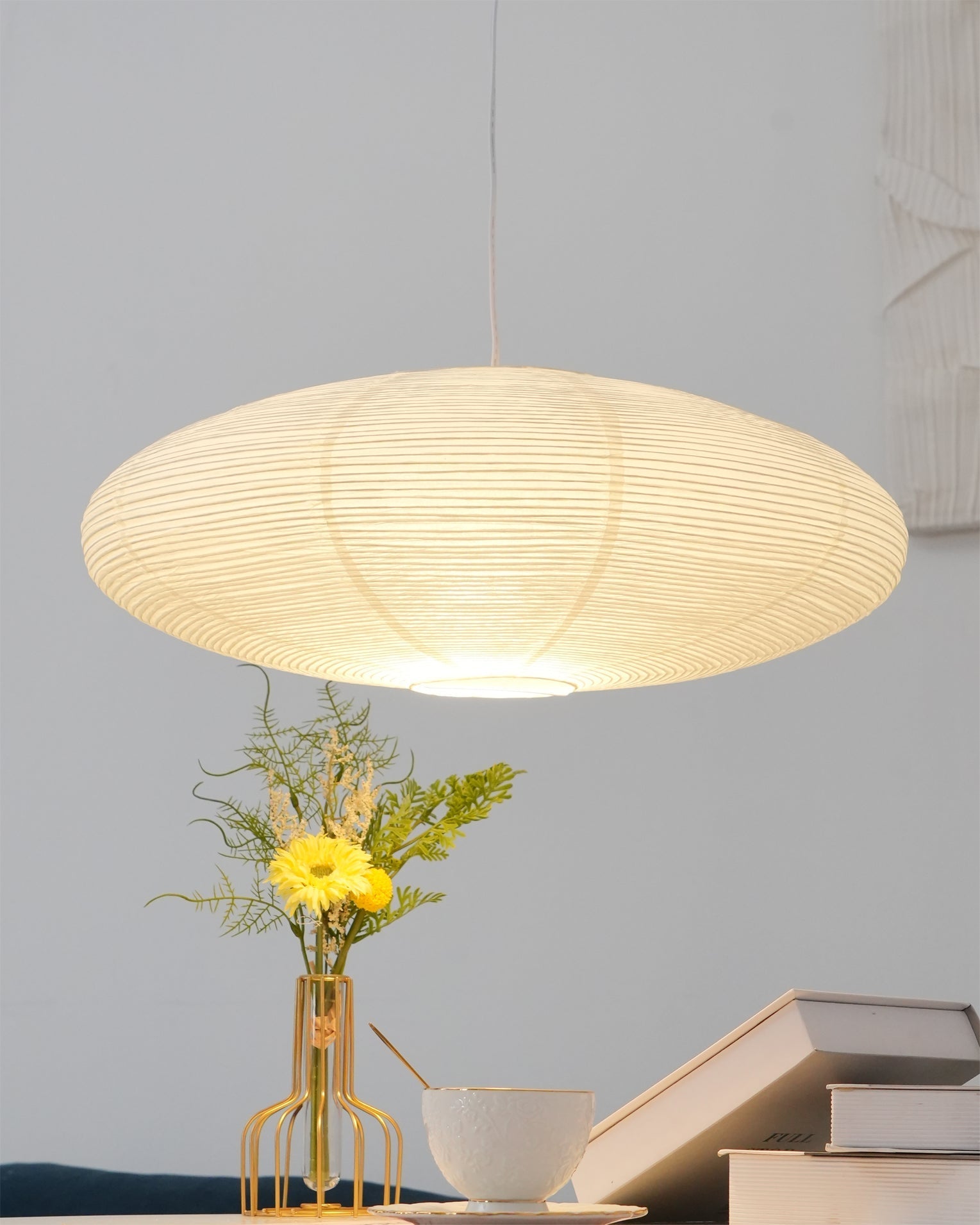 Lustra Pendant Lamp Paper for Living Room-Neutral Decor