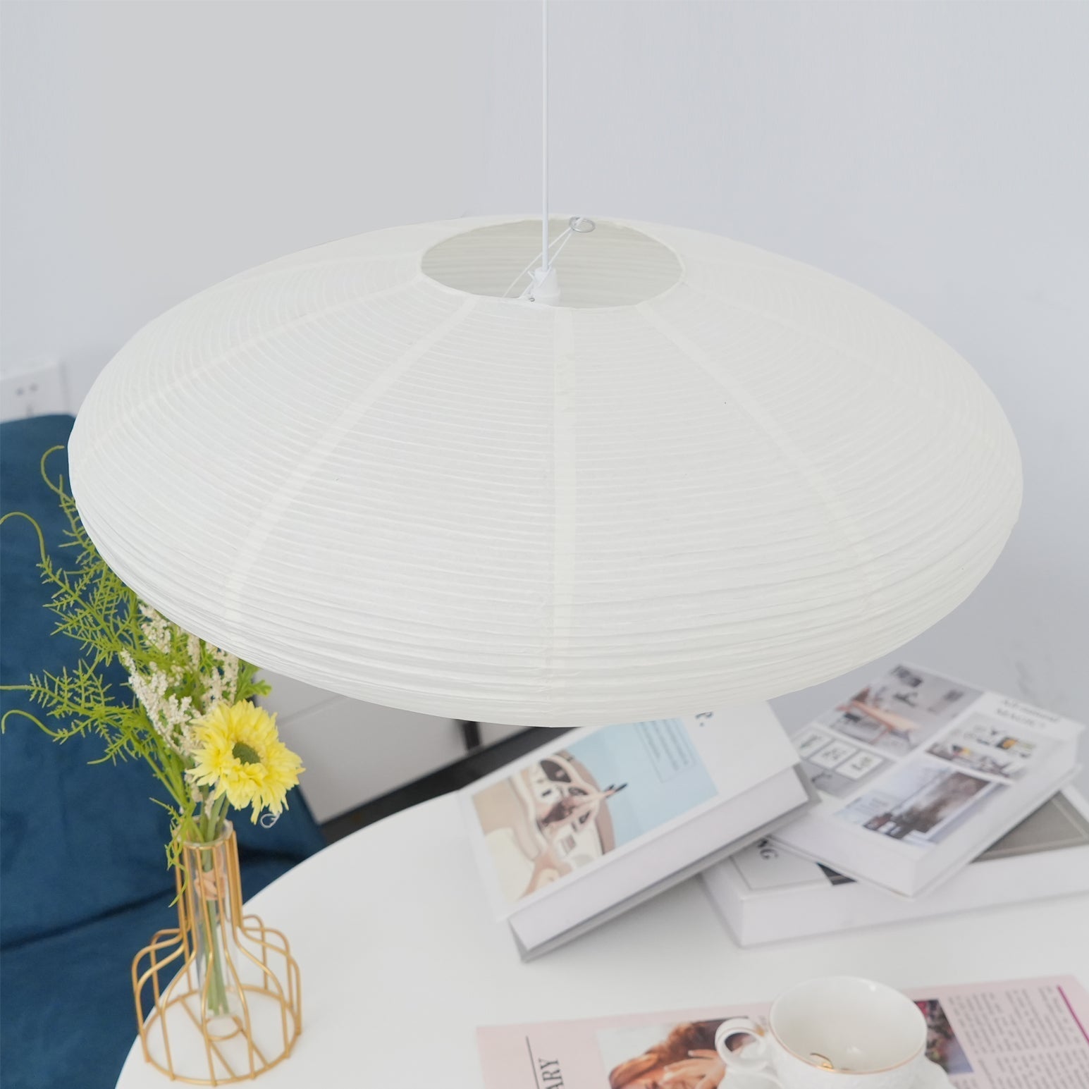 Orba Washi Paper 15A Pendant Light-Neutral Decor