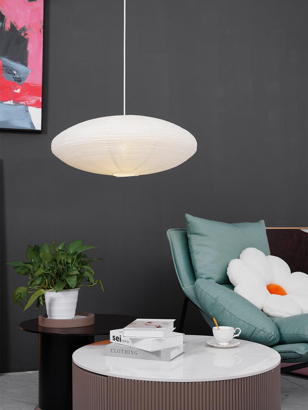 Orba Washi Paper 15A Pendant Light-Neutral Decor