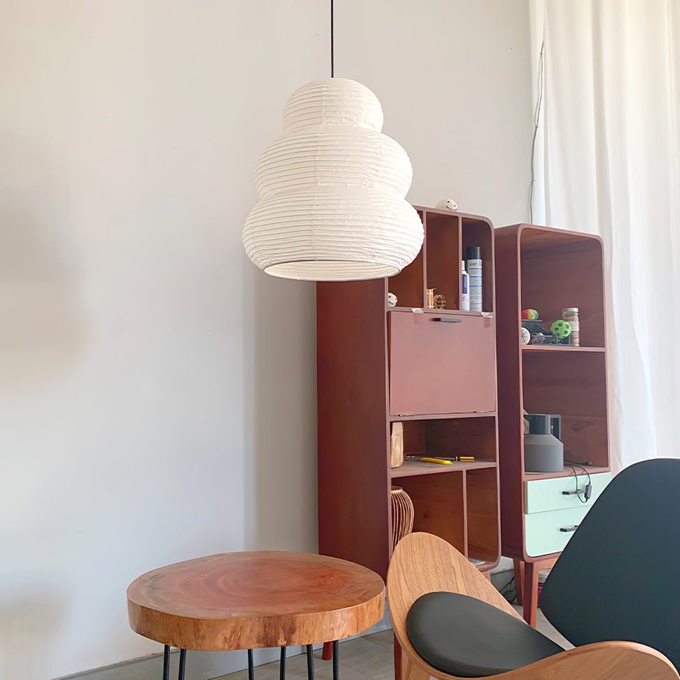 Gemma Modern Paper Pendant Light-Neutral Decor