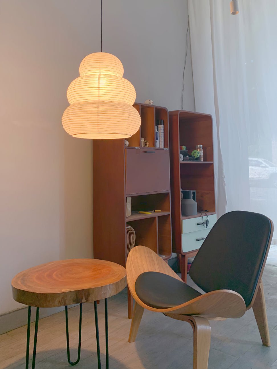 Gemma Modern Paper Pendant Light-Neutral Decor