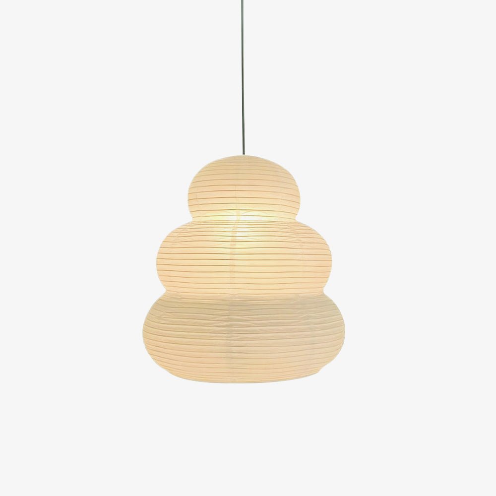 Solara Pendant Lamp Washi Paper Tiered Lantern Japanese Living Room-Neutral Decor