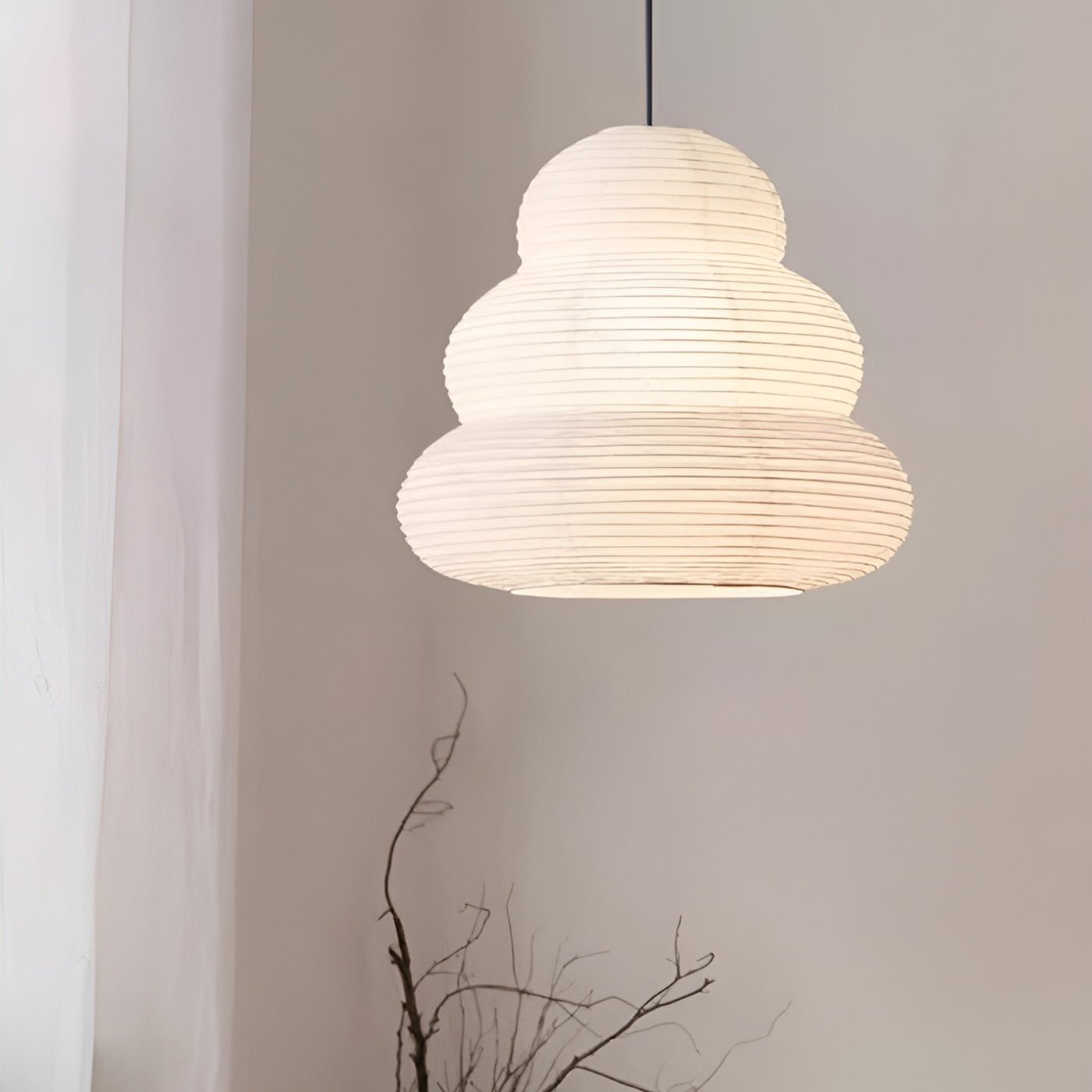 Gemma Modern Paper Pendant Light-Neutral Decor
