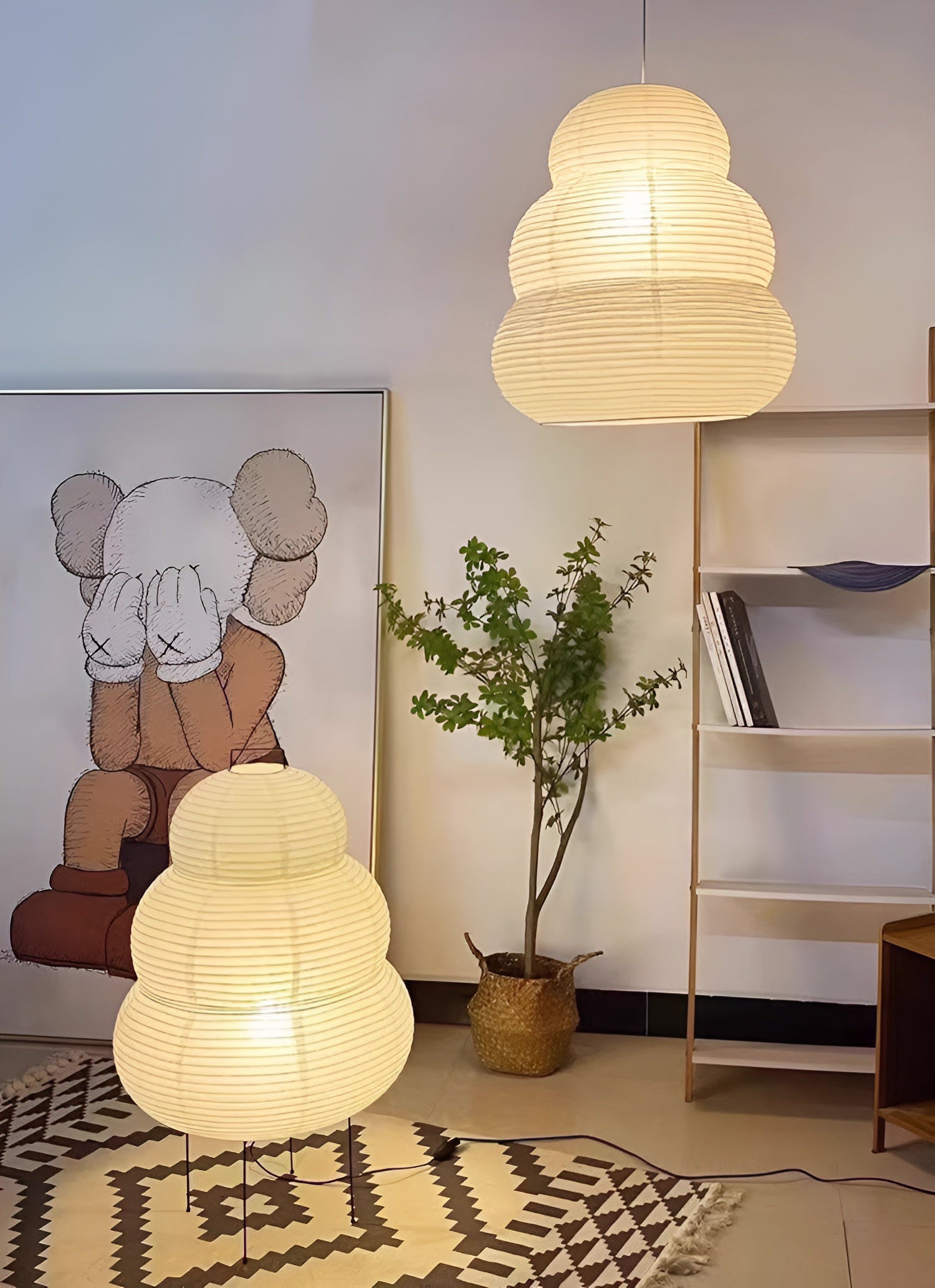 Gemma Modern Paper Pendant Light-Neutral Decor