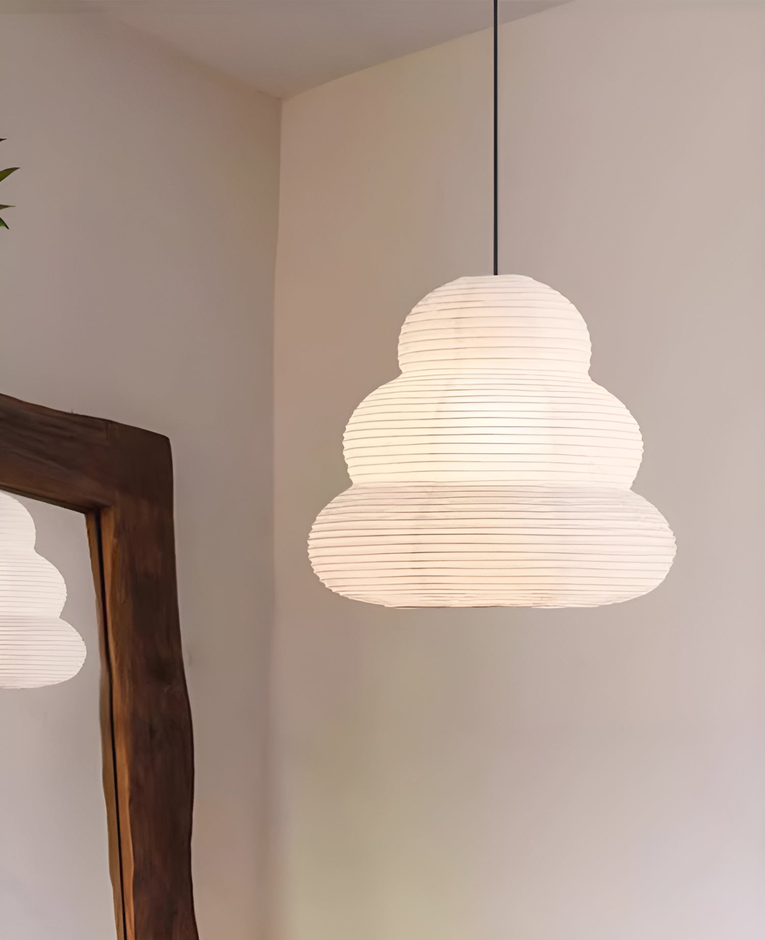Gemma Modern Paper Pendant Light-Neutral Decor