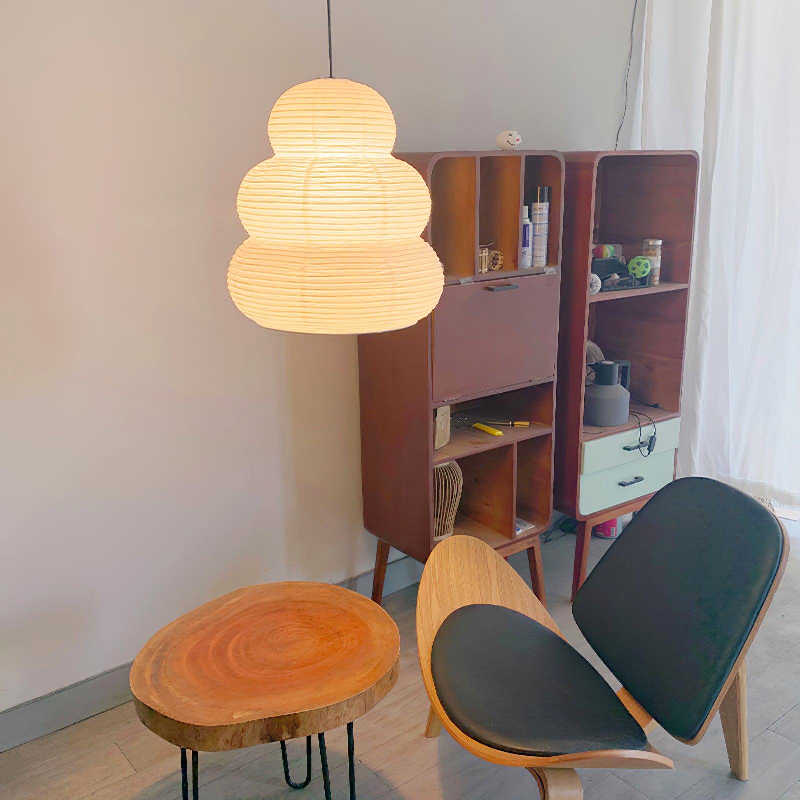 Gemma Modern Paper Pendant Light-Neutral Decor