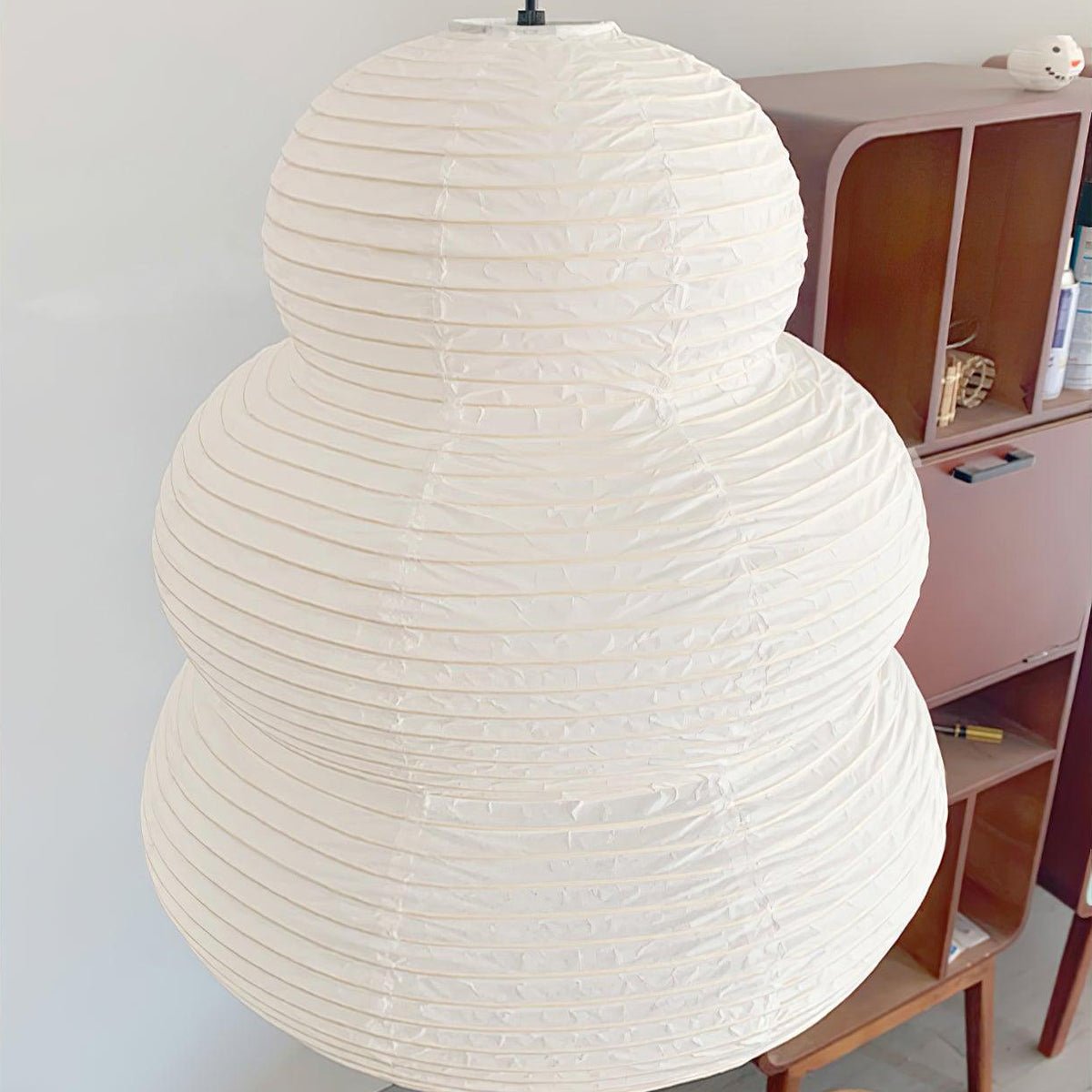Solara Pendant Lamp Washi Paper Tiered Lantern Japanese Living Room-Neutral Decor