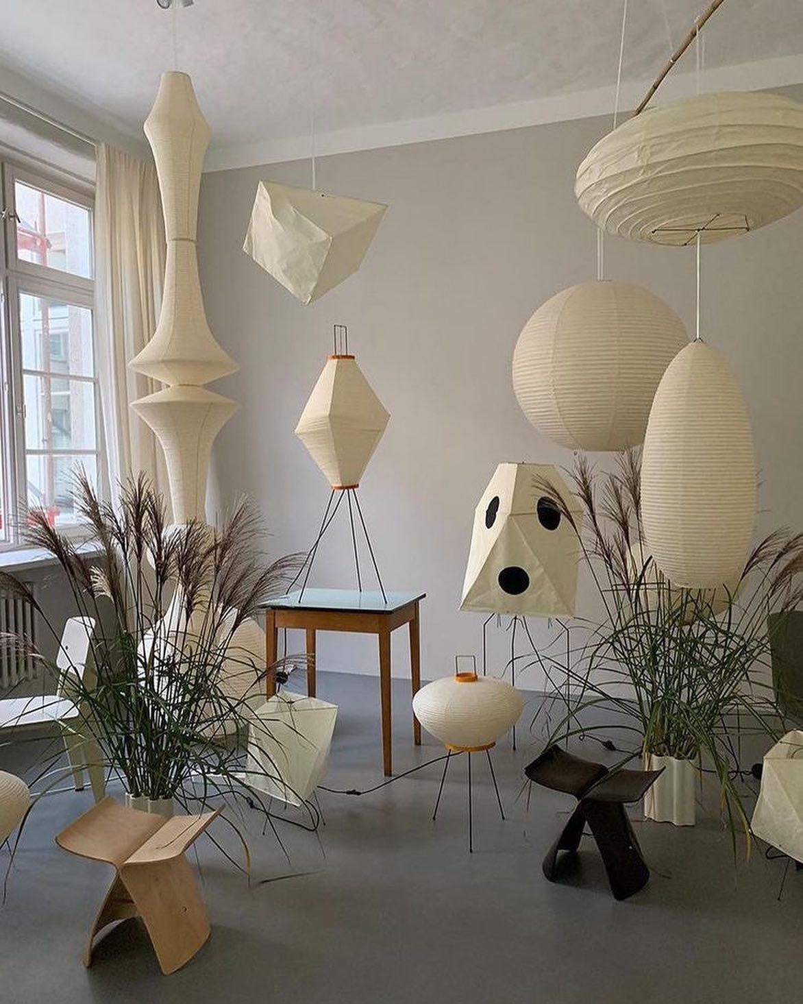 Lustra Pendant Light Washi Paper E for Living Room-Neutral Decor