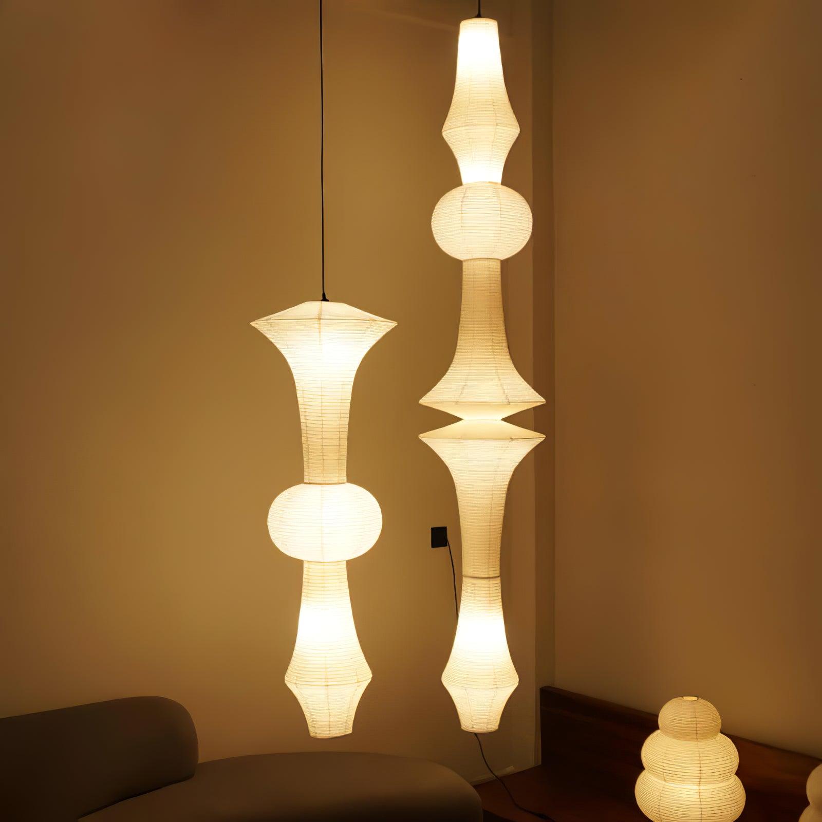 Lustra Pendant Light Washi Paper E for Living Room-Neutral Decor