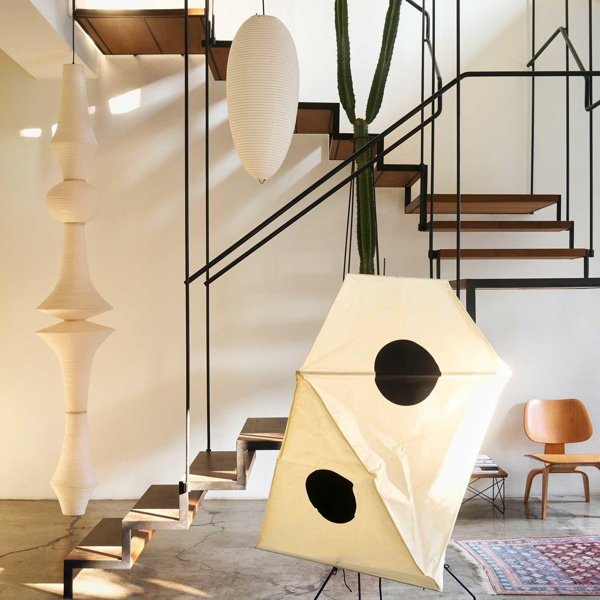 Lustra Pendant Light Washi Paper E for Living Room-Neutral Decor