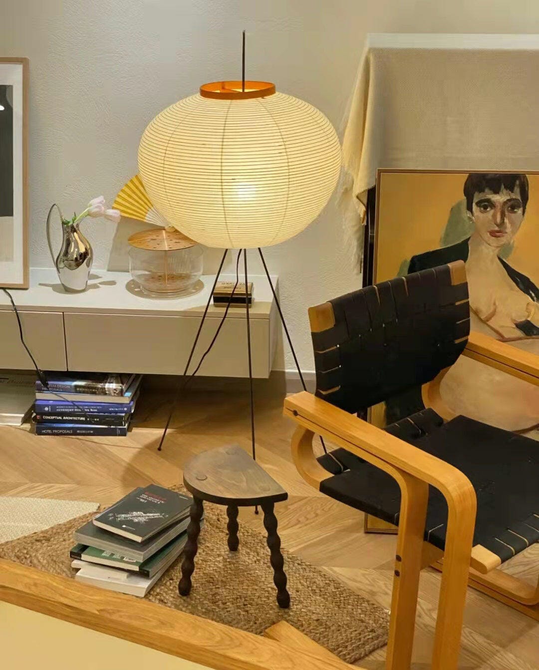 Krelix Paper Scandinavian Floor Lamp-Neutral Decor