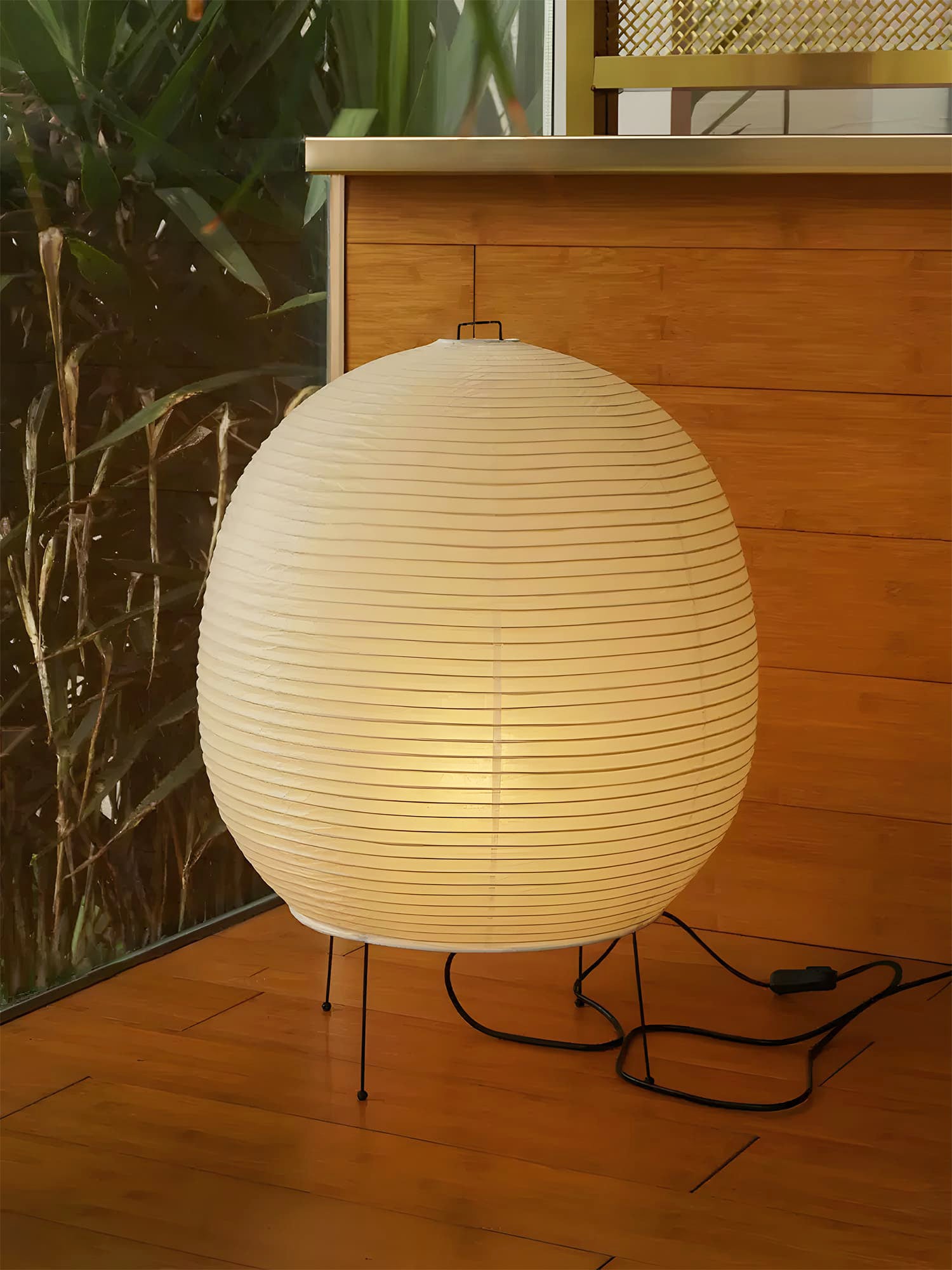 Tixor Table Lamp Rice Paper Lantern-Neutral Decor