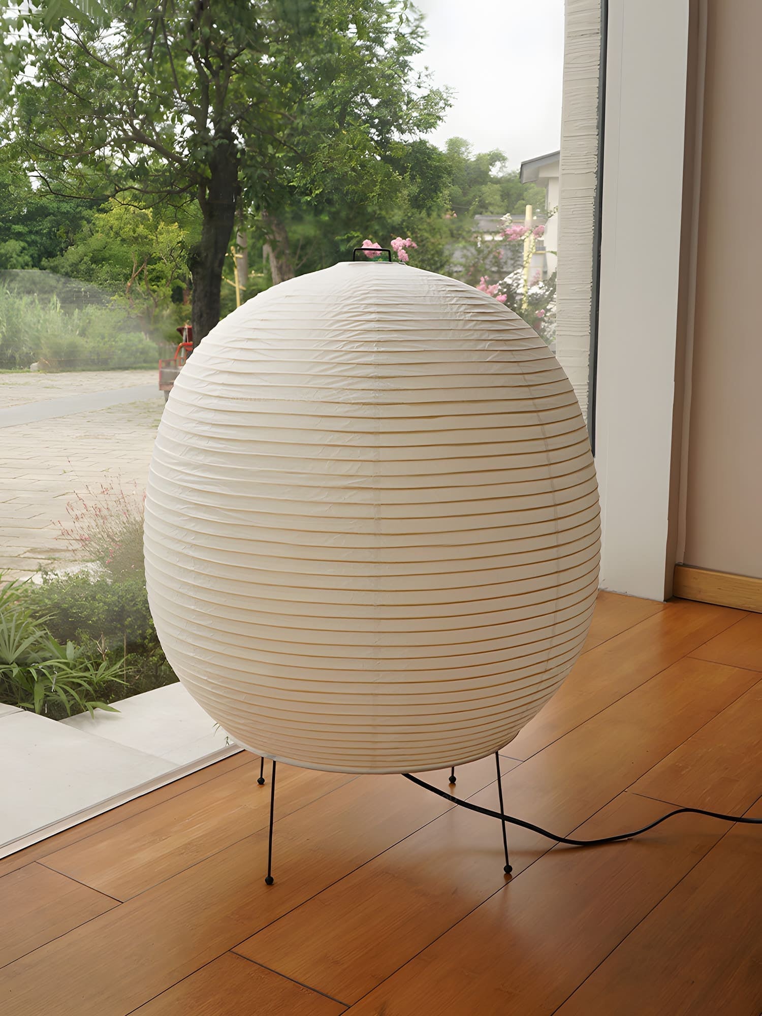Tixor Table Lamp Rice Paper Lantern-Neutral Decor