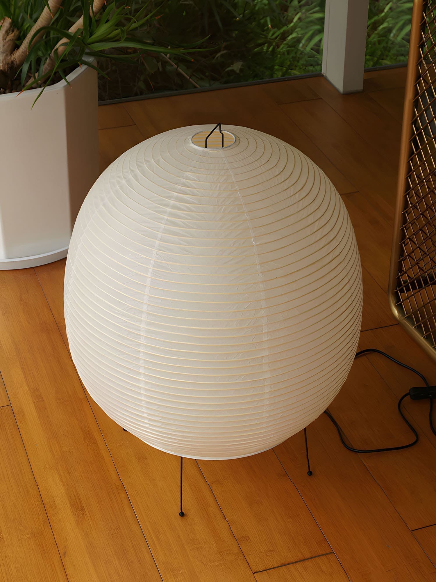 Tixor Table Lamp Rice Paper Lantern-Neutral Decor