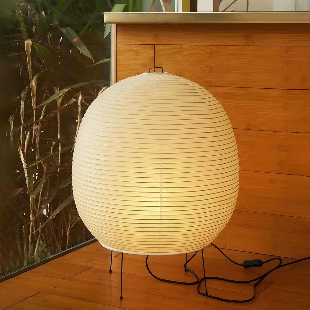 Tixor Table Lamp Rice Paper Lantern-Neutral Decor