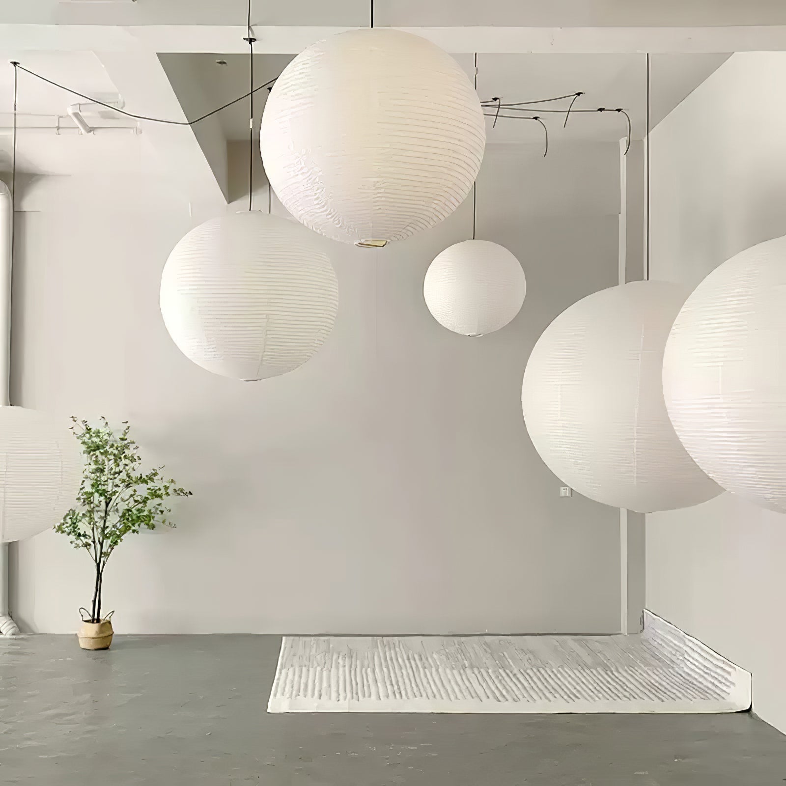 Lustra Pendant Lamp Paper for Living Room-Neutral Decor